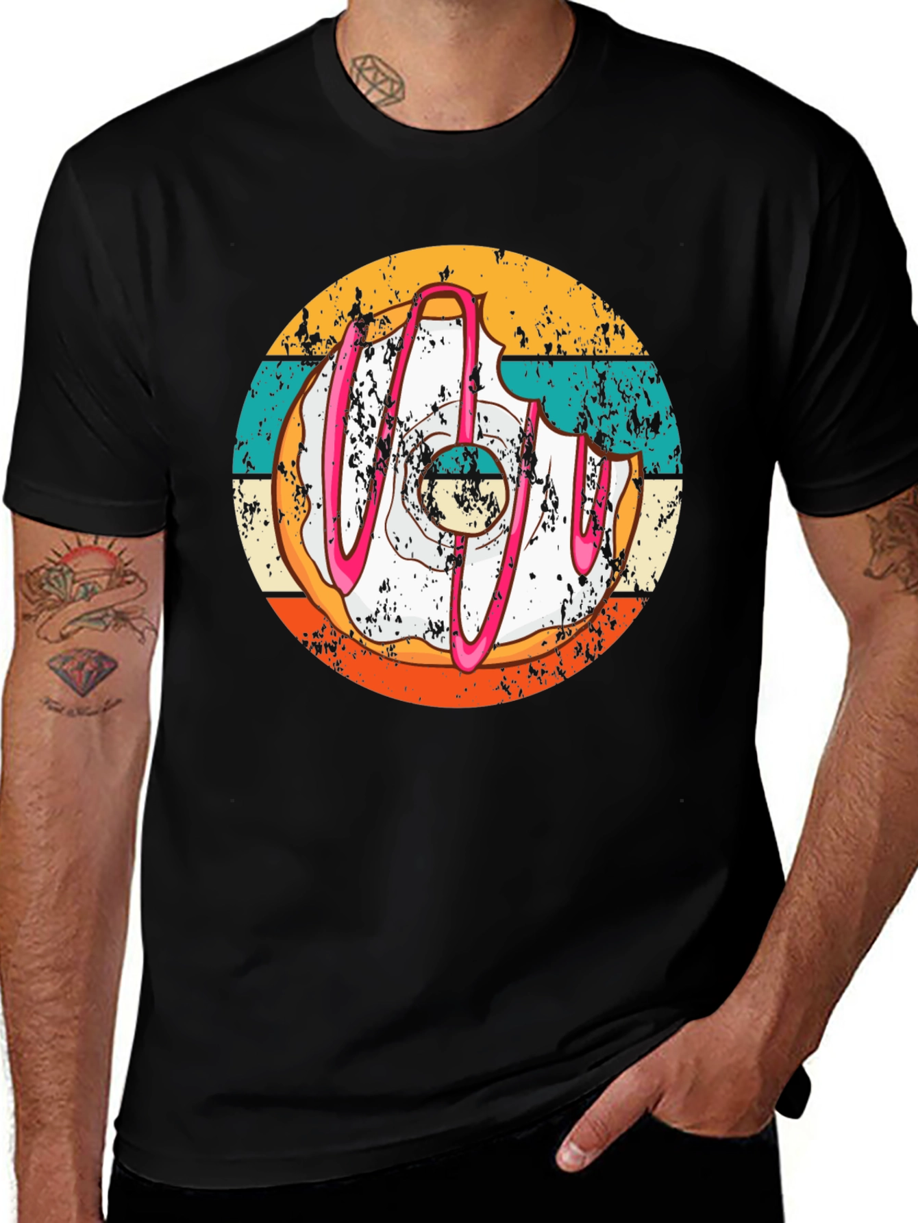 Variant 29 of Retro Donut Graphic Tee - Foodie Fashion