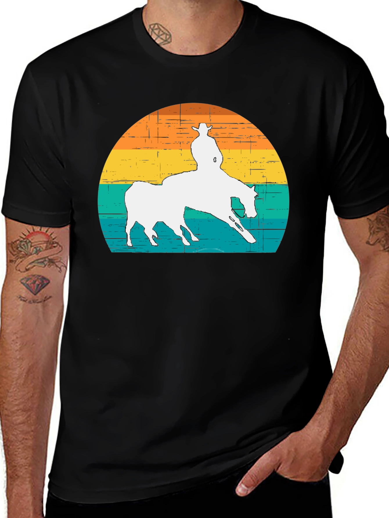 Variant 9 of Retro Horse Rider Graphic Tee
