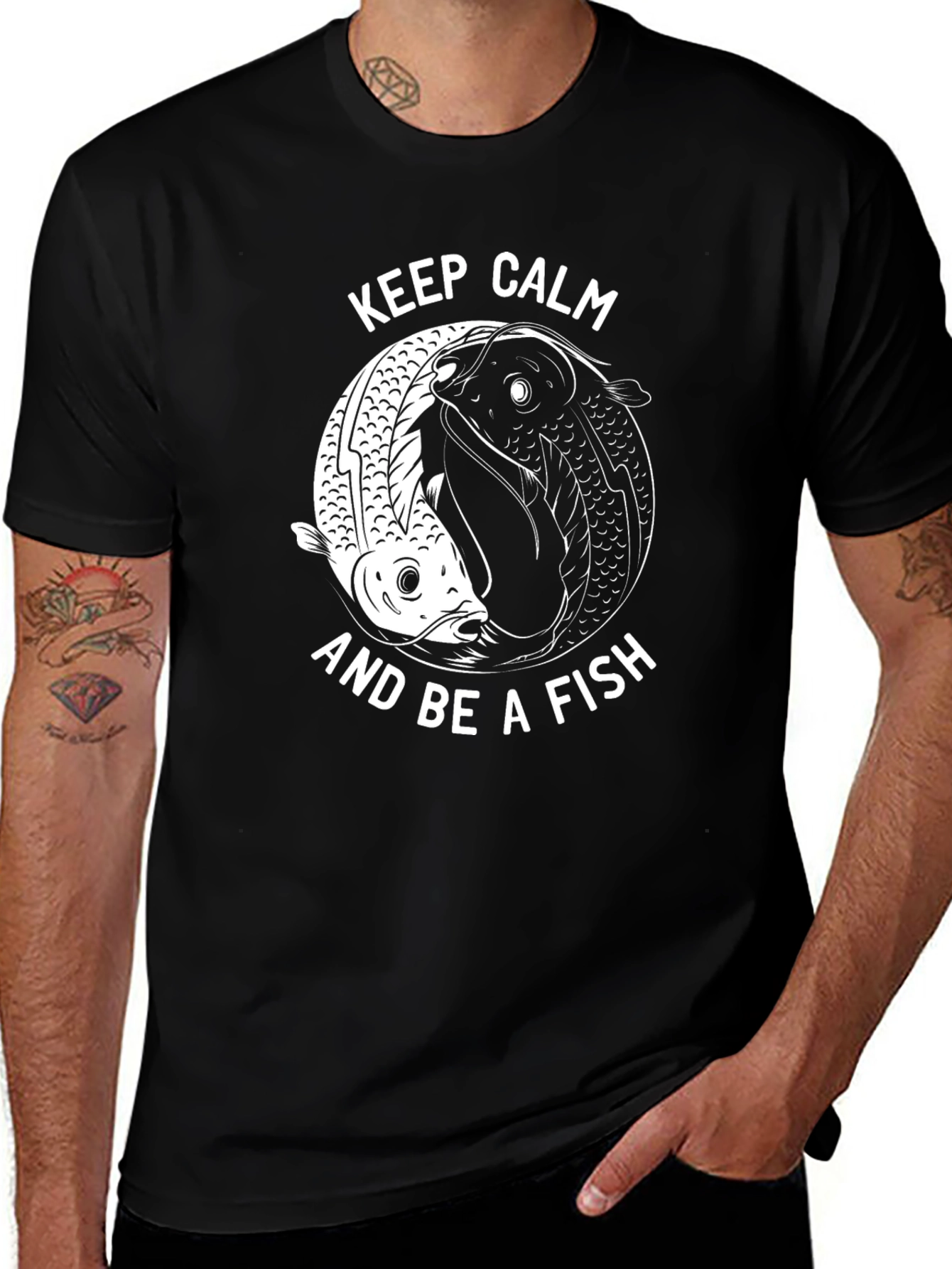Variant 19 of Keep Calm and Be a Fish T-Shirt