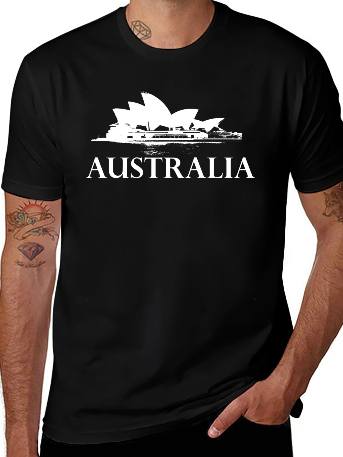 Australia Sydney Opera House Graphic Tee - Black