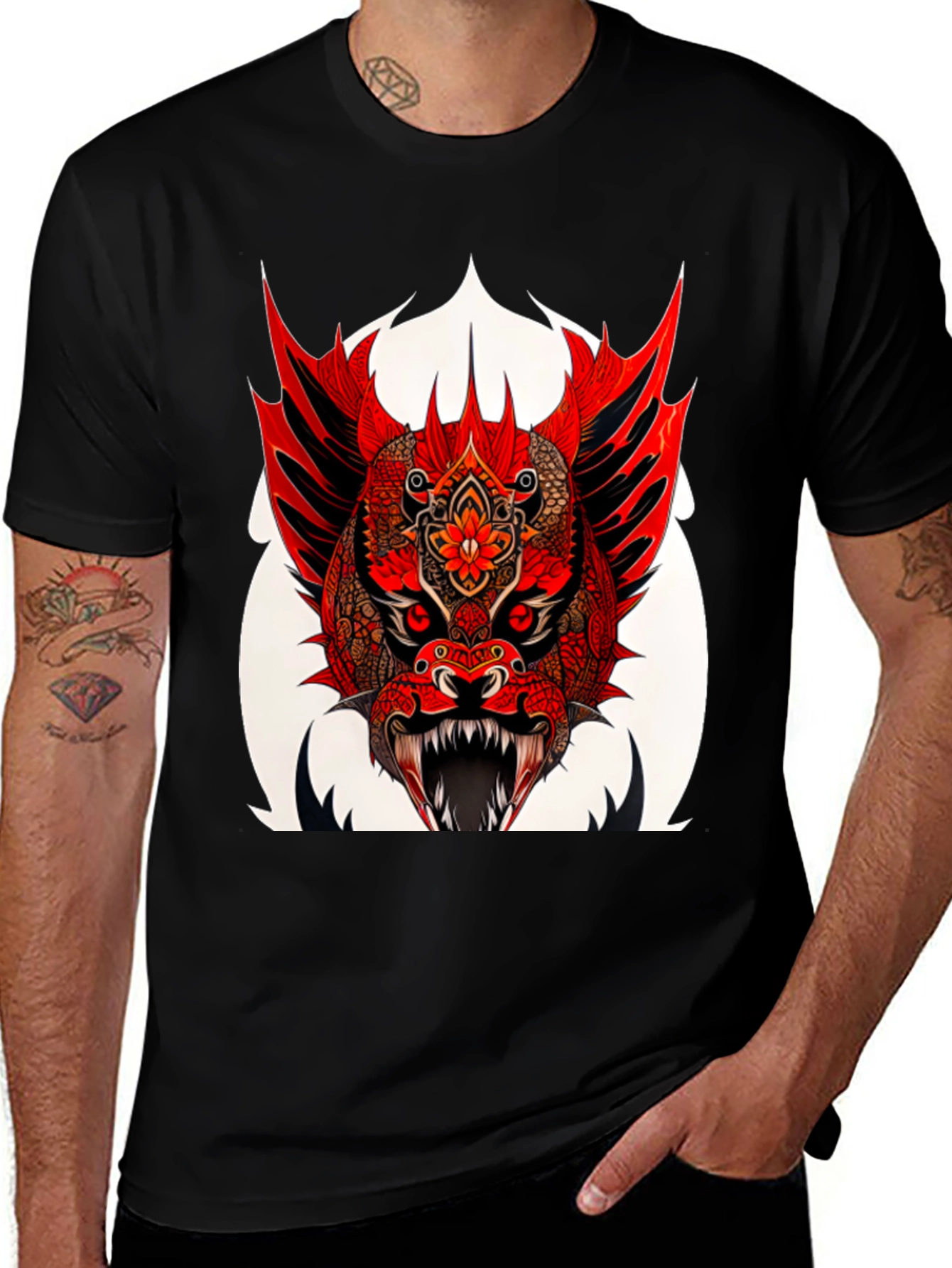 Variant 11 of Red Dragon Graphic T-Shirt