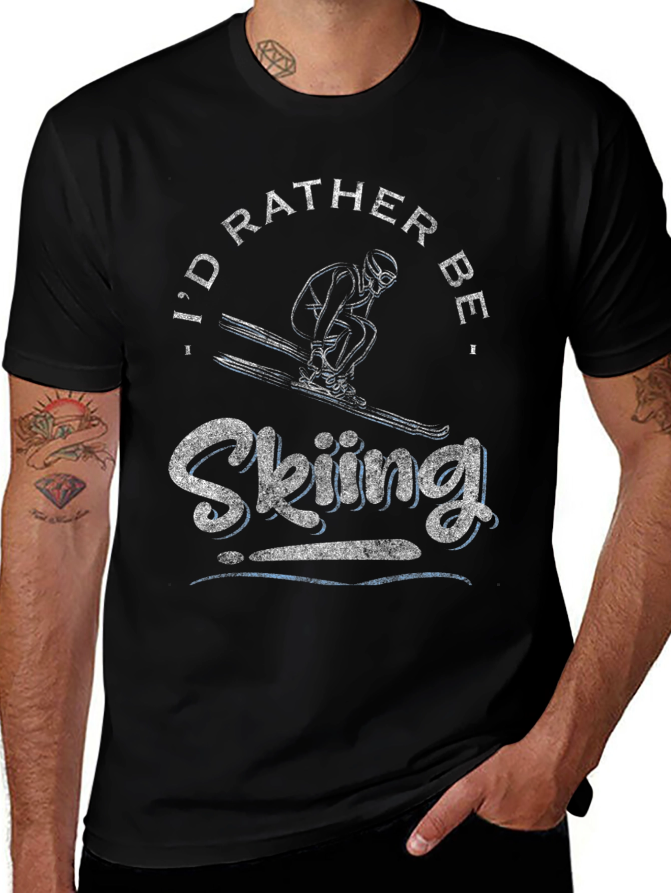 Variant 17 of I'd Rather Be Skiing Graphic Tee