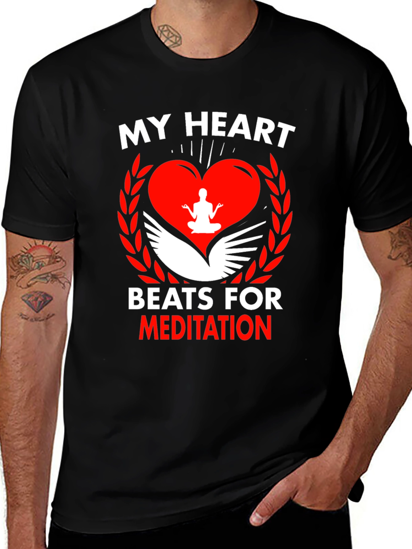 Variant 13 of My Heart Beats For Meditation T-Shirt