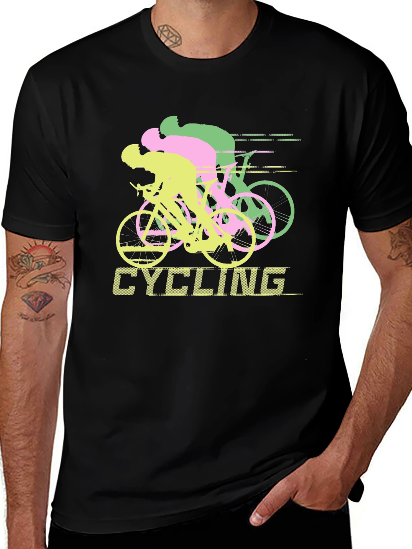 Variant 14 of Cycling Graphic Tee - Ride in Style