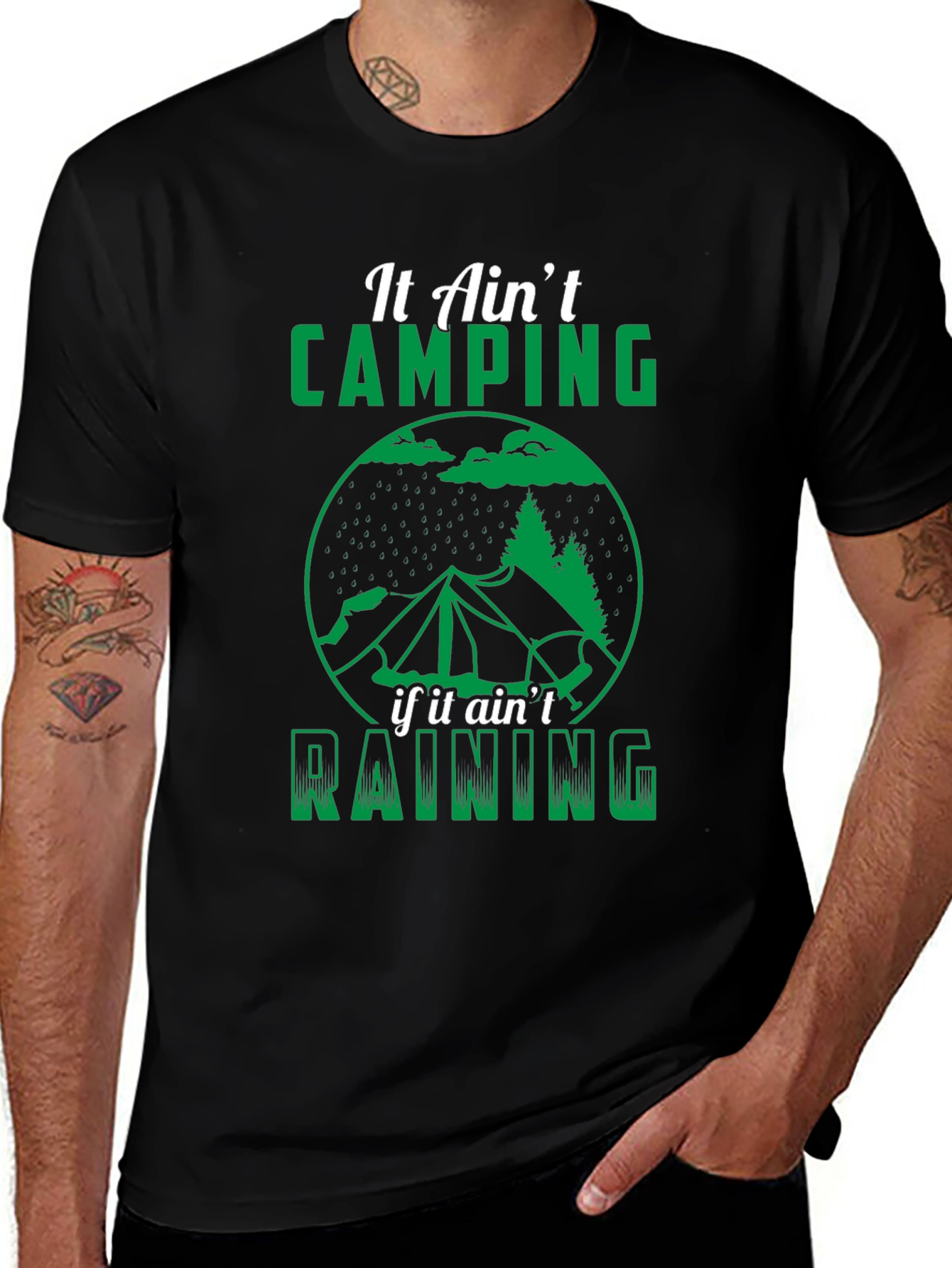 Variant 15 of Camping Rain Graphic T-Shirt