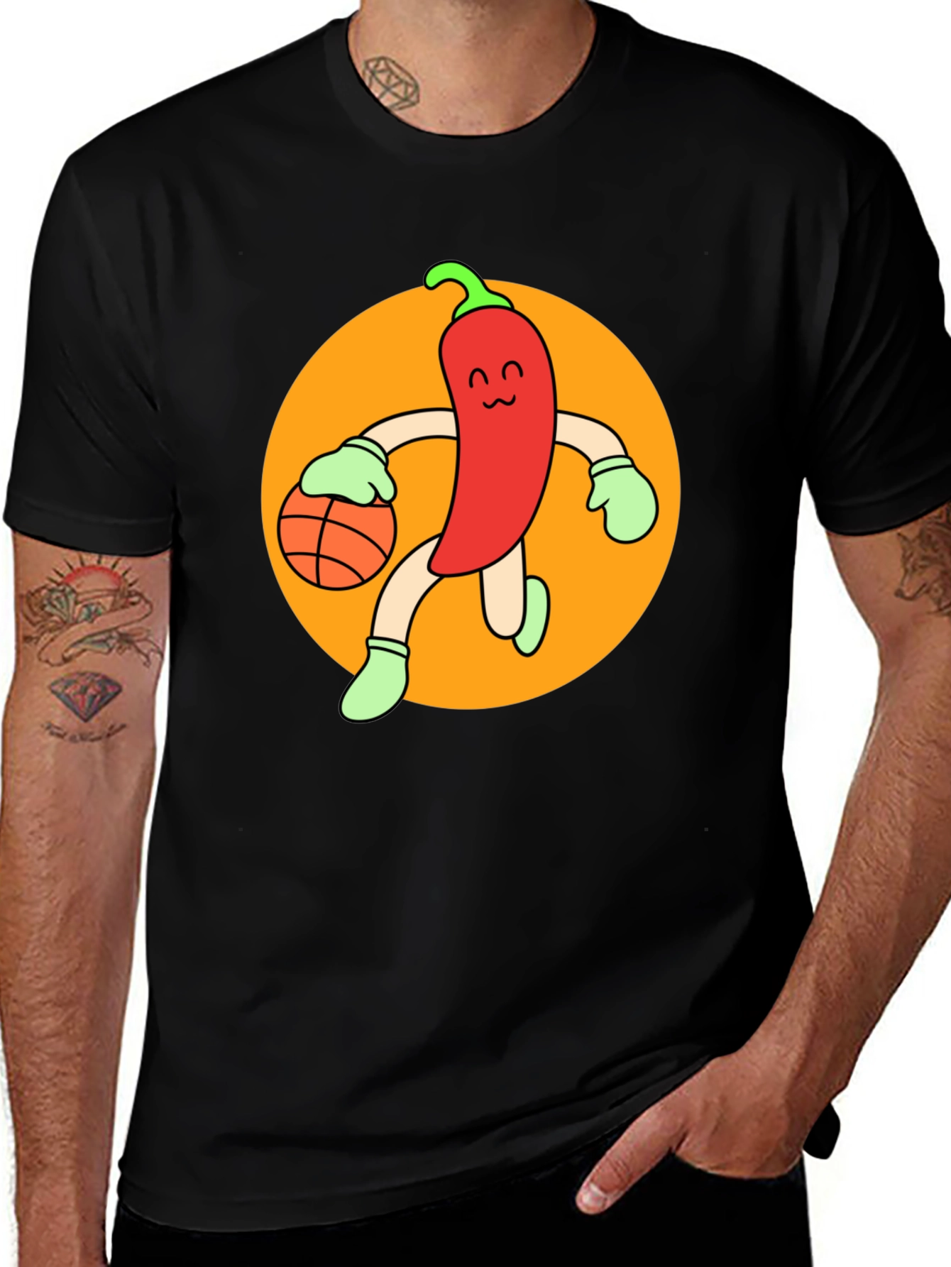 Variant 23 of Chili Pepper Basketball T-Shirt