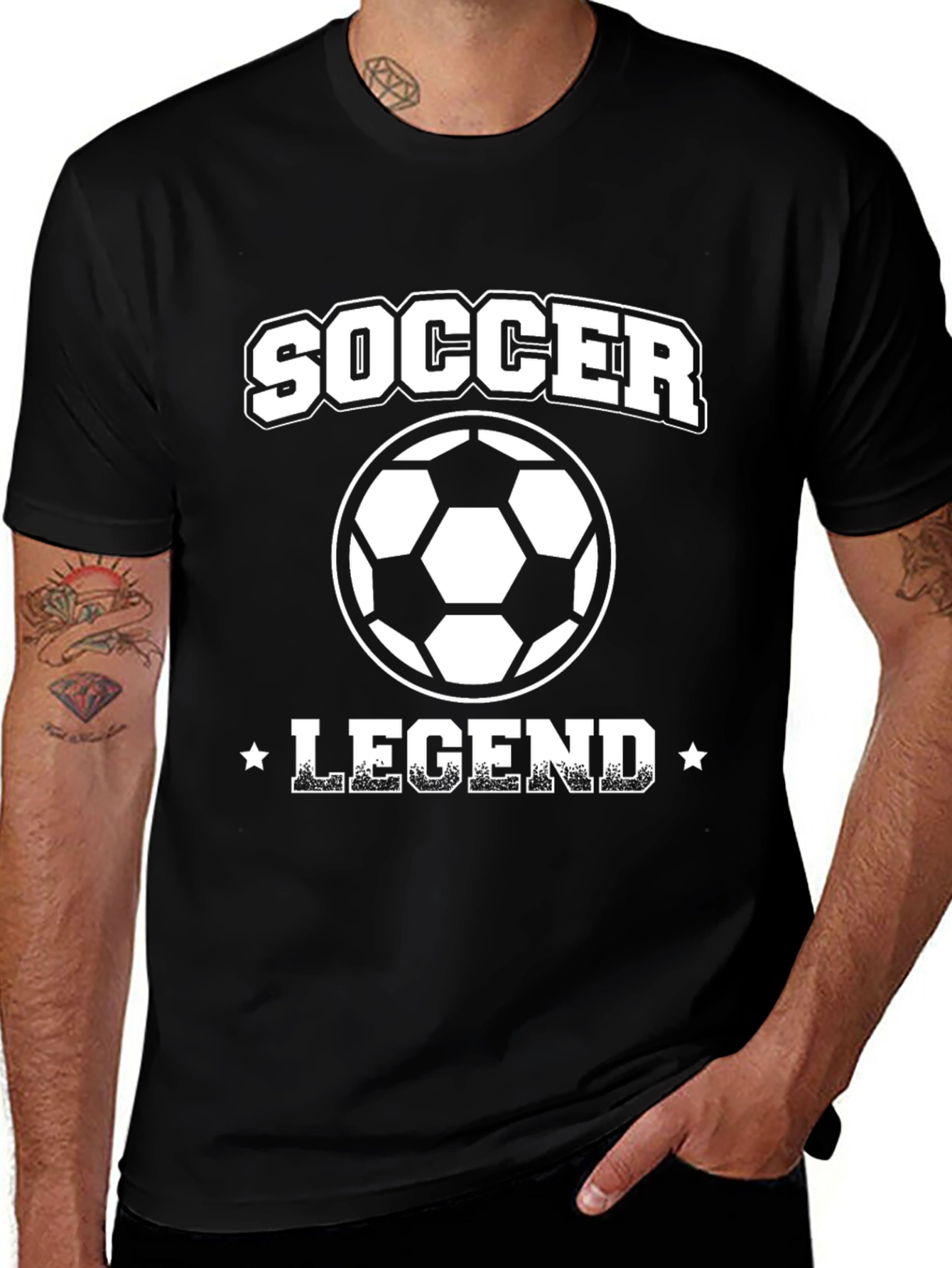 Variant 25 of Soccer Legend Black Graphic Tee