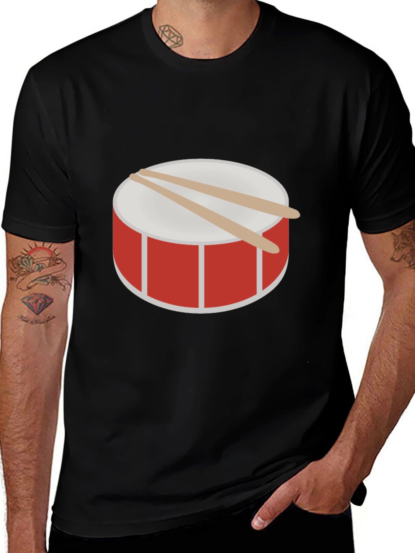 Variant 9 of Drum Graphic Tee - Musician Style
