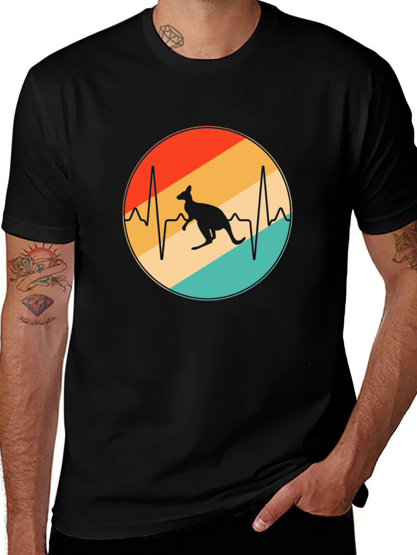 Variant 16 of Kangaroo Heartbeat Graphic Tee