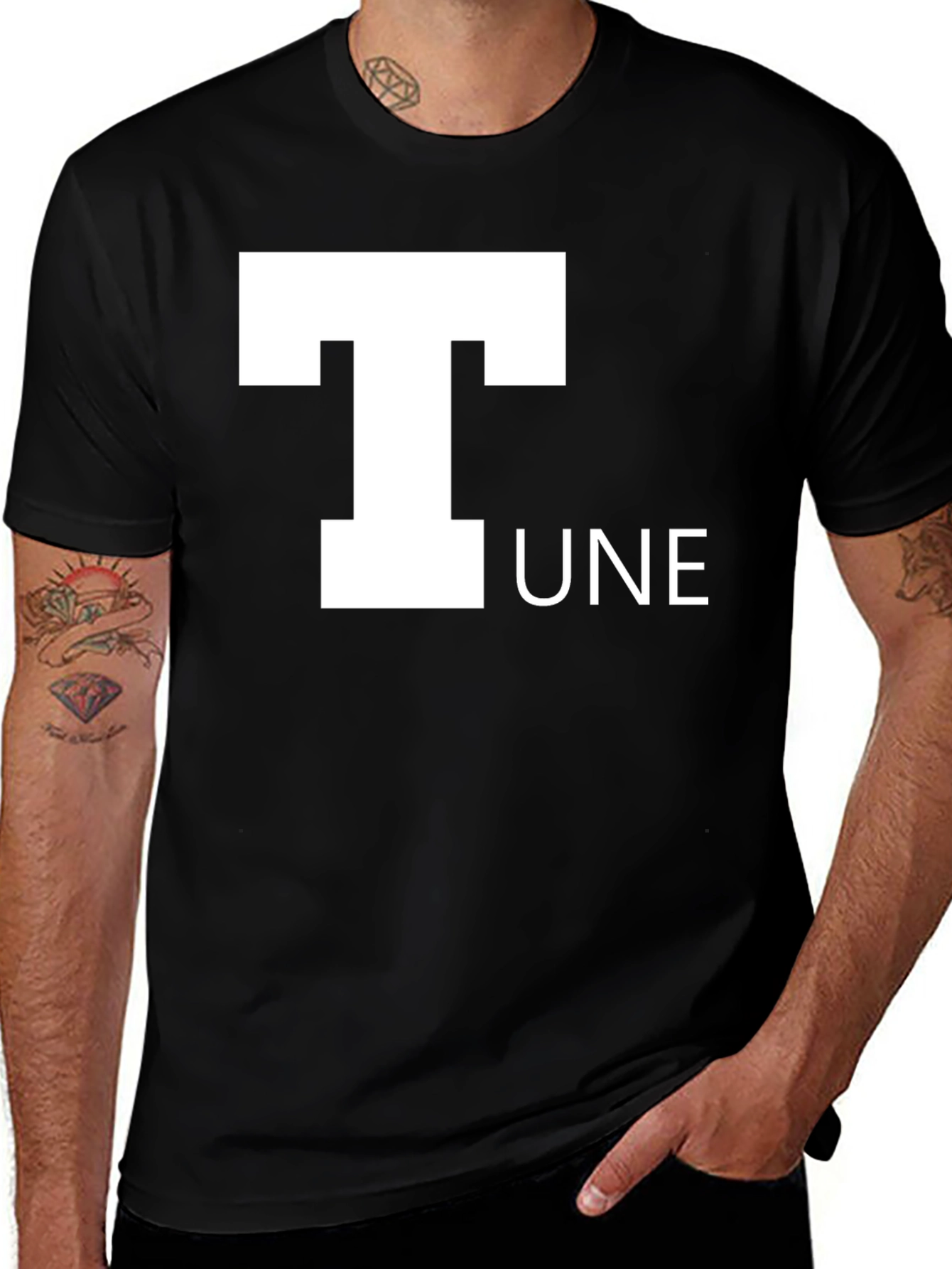 Variant 4 of T-UNE Graphic Tee - Soft & Stylish Black T-Shirt