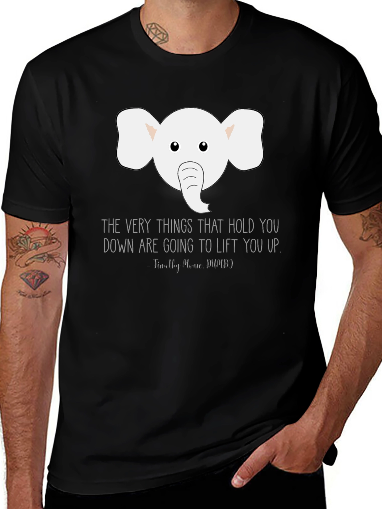 Variant 29 of Elephant Inspirational Quote Graphic Tee