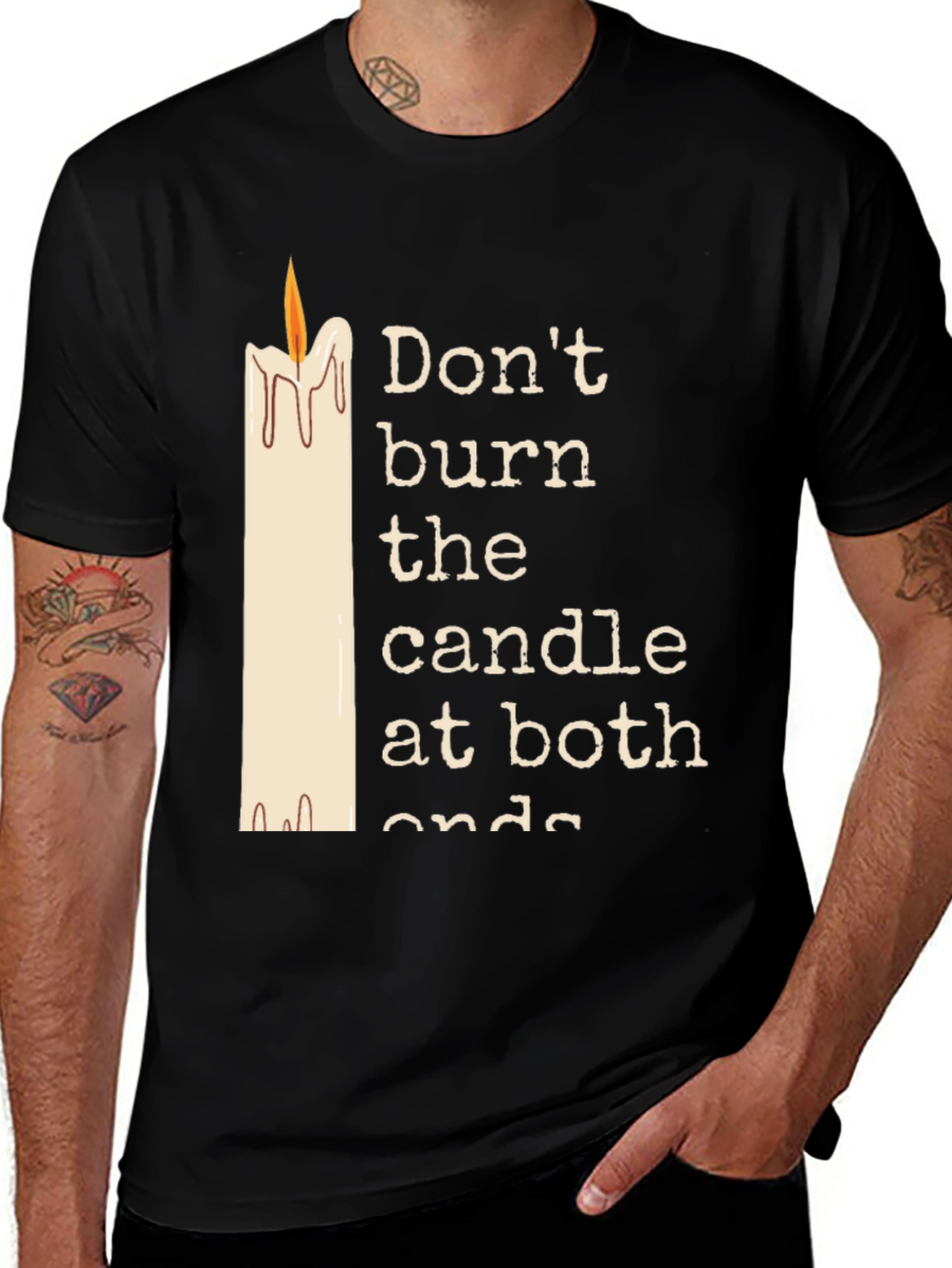 Variant 16 of Don't Burn The Candle At Both Ends Graphic Tee