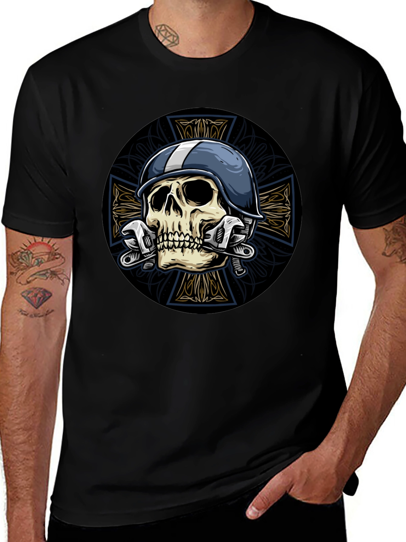 Variant 21 of Skull & Wrench Graphic Tee