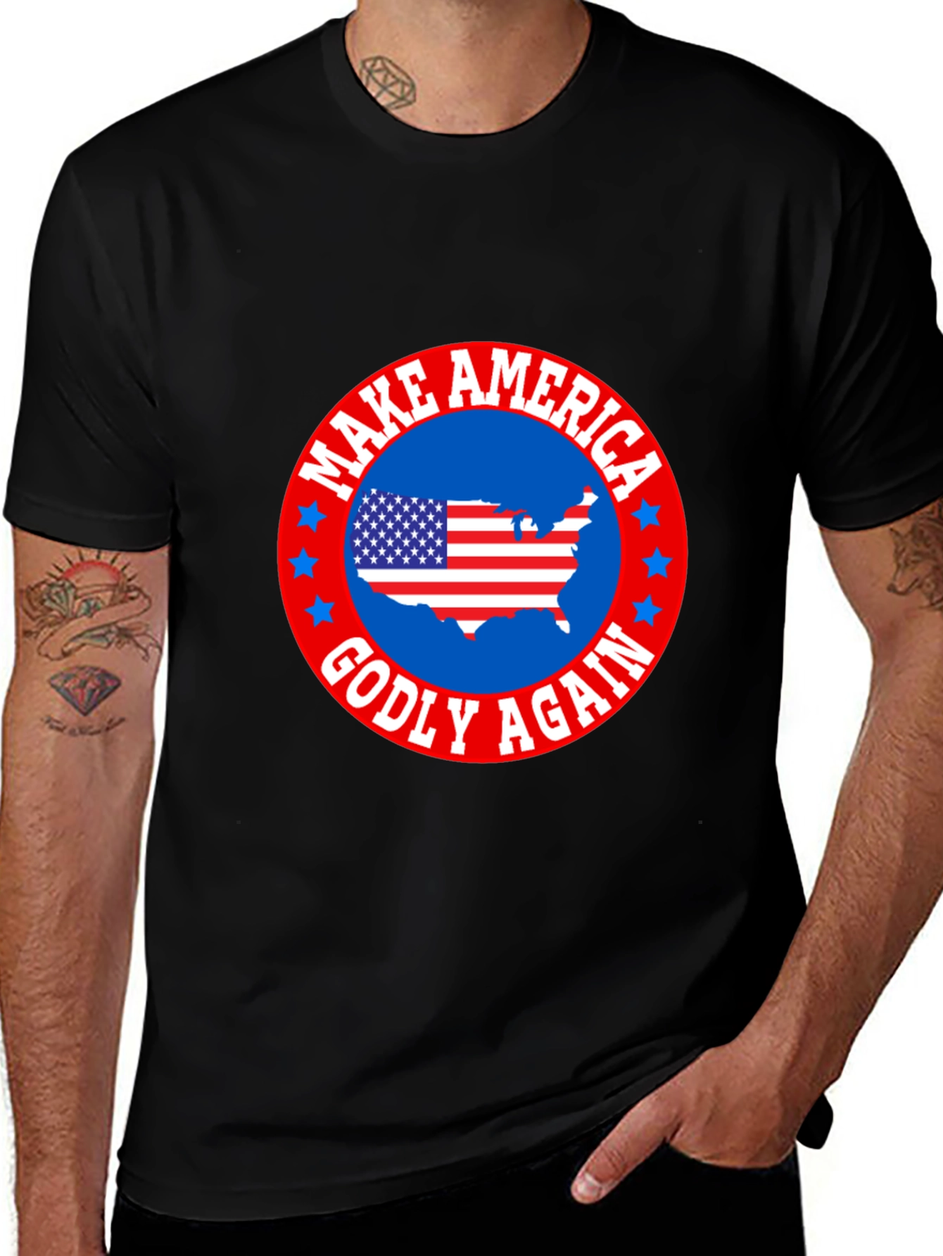 Variant 10 of Make America Godly Again Graphic Tee