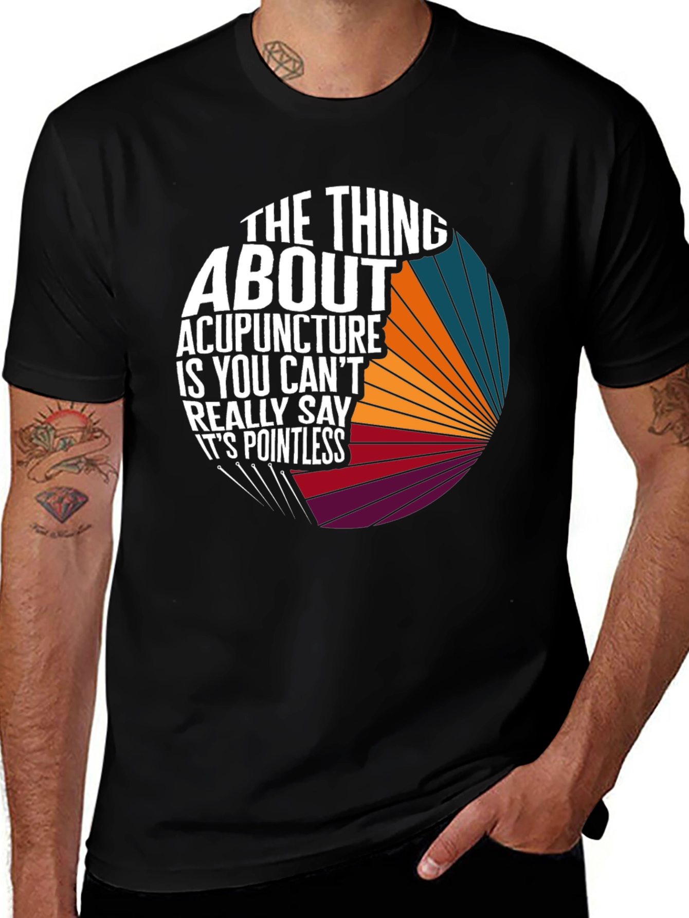 Variant 25 of Acupuncture Humor T-Shirt: Pointless Pun Tee