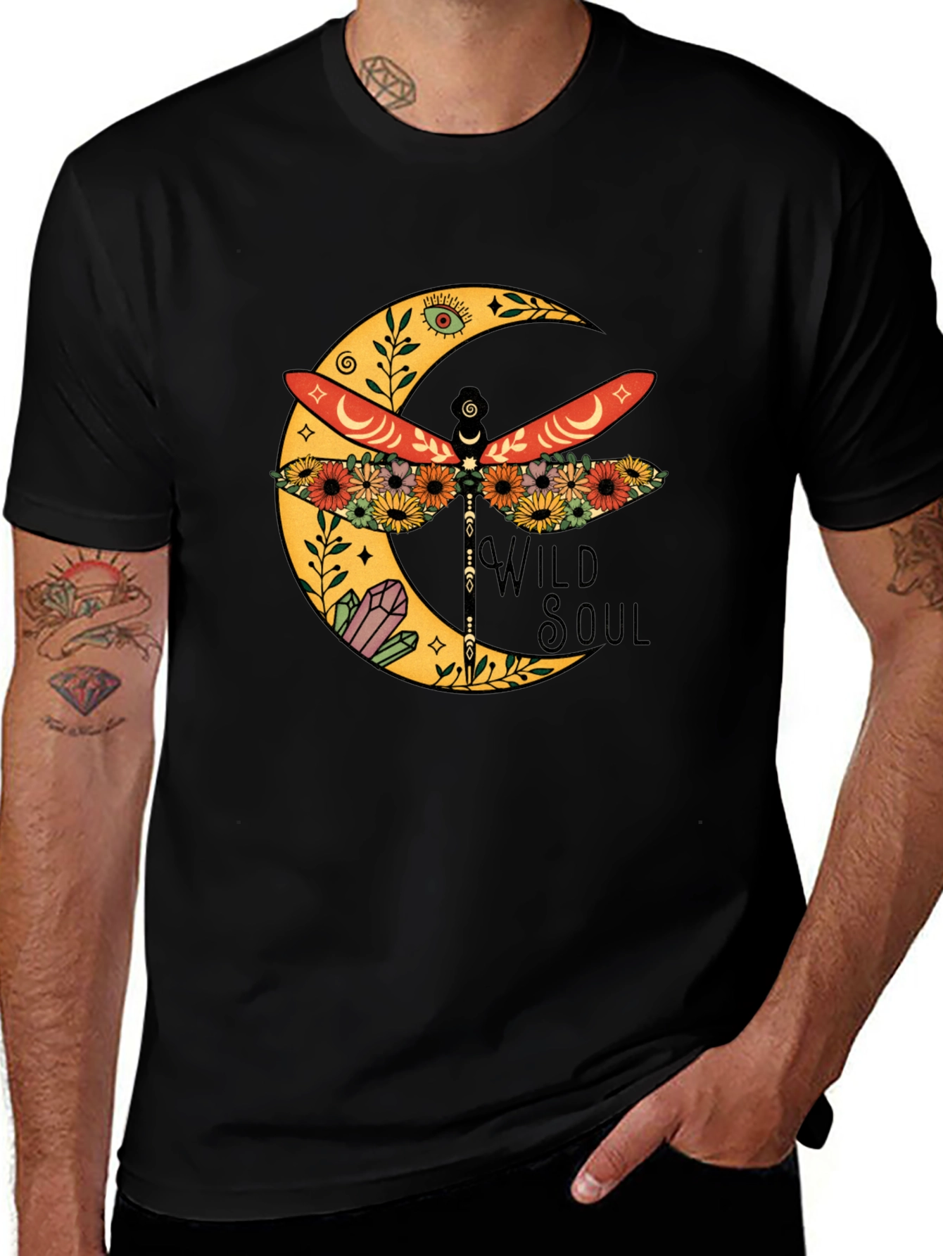 Variant 23 of Wild Soul Dragonfly Moon Graphic Tee