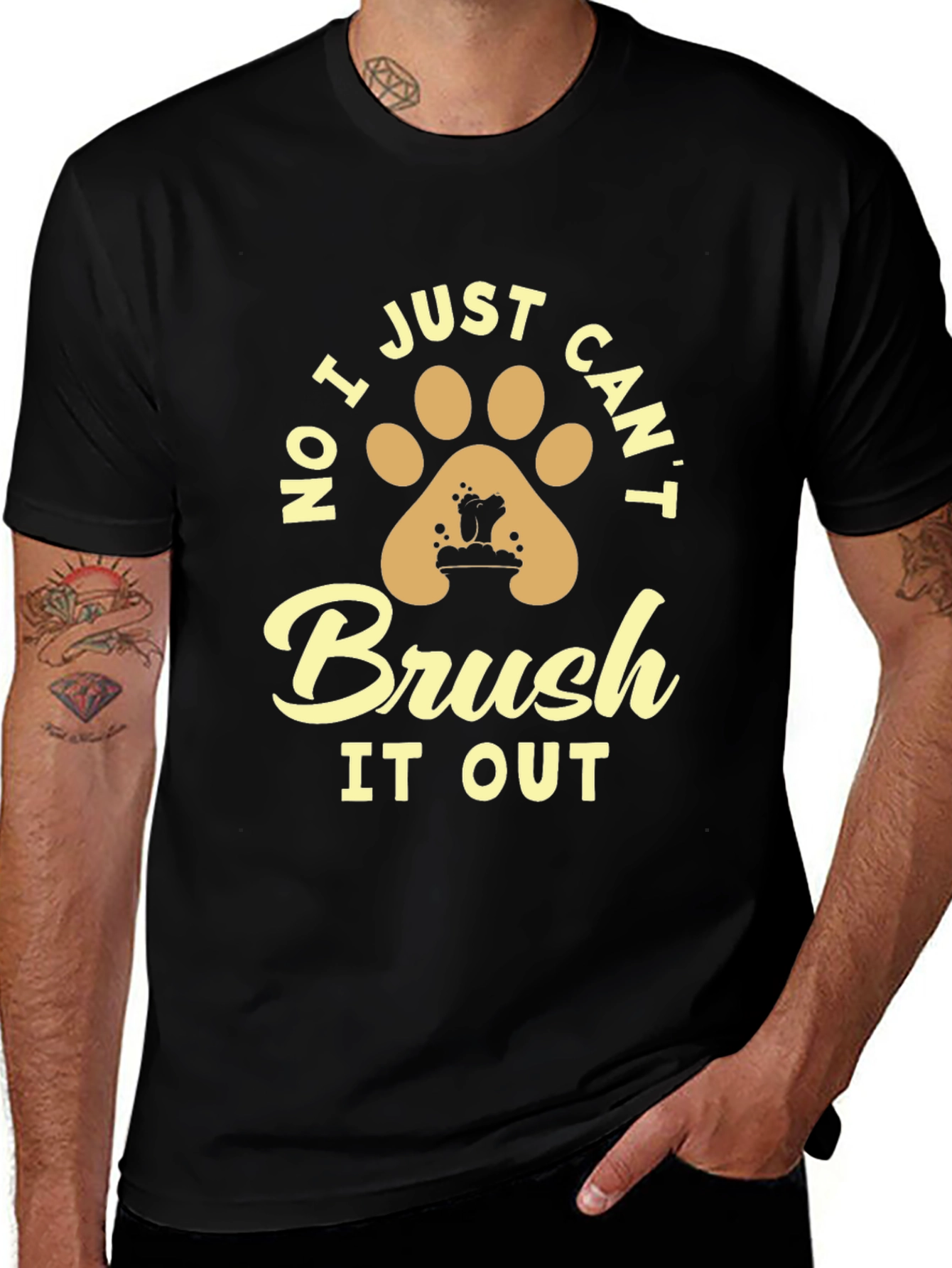 Funny Dog Groomer T-Shirt - Brush It Out!