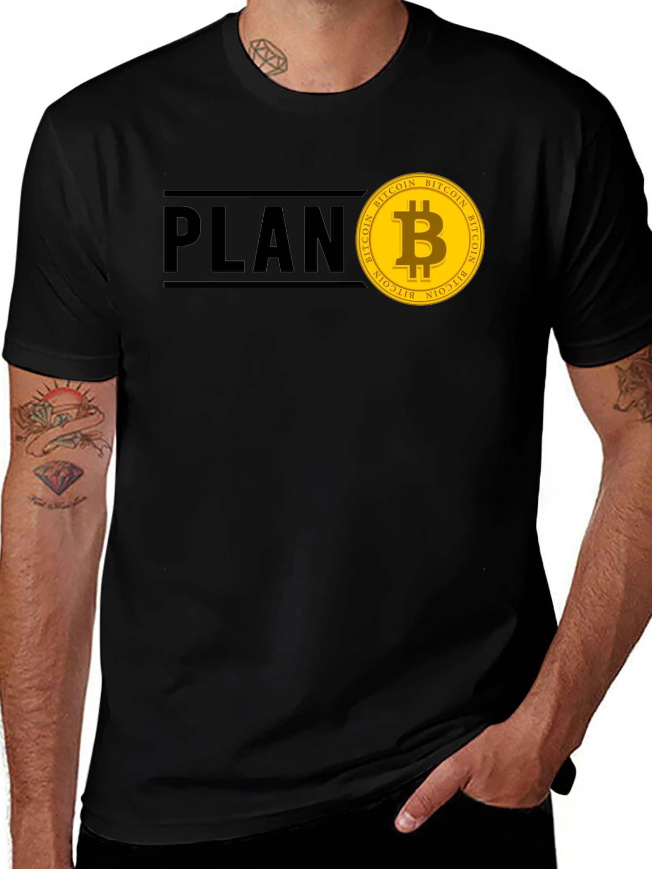 Variant 18 of Bitcoin Plan Black T-Shirt