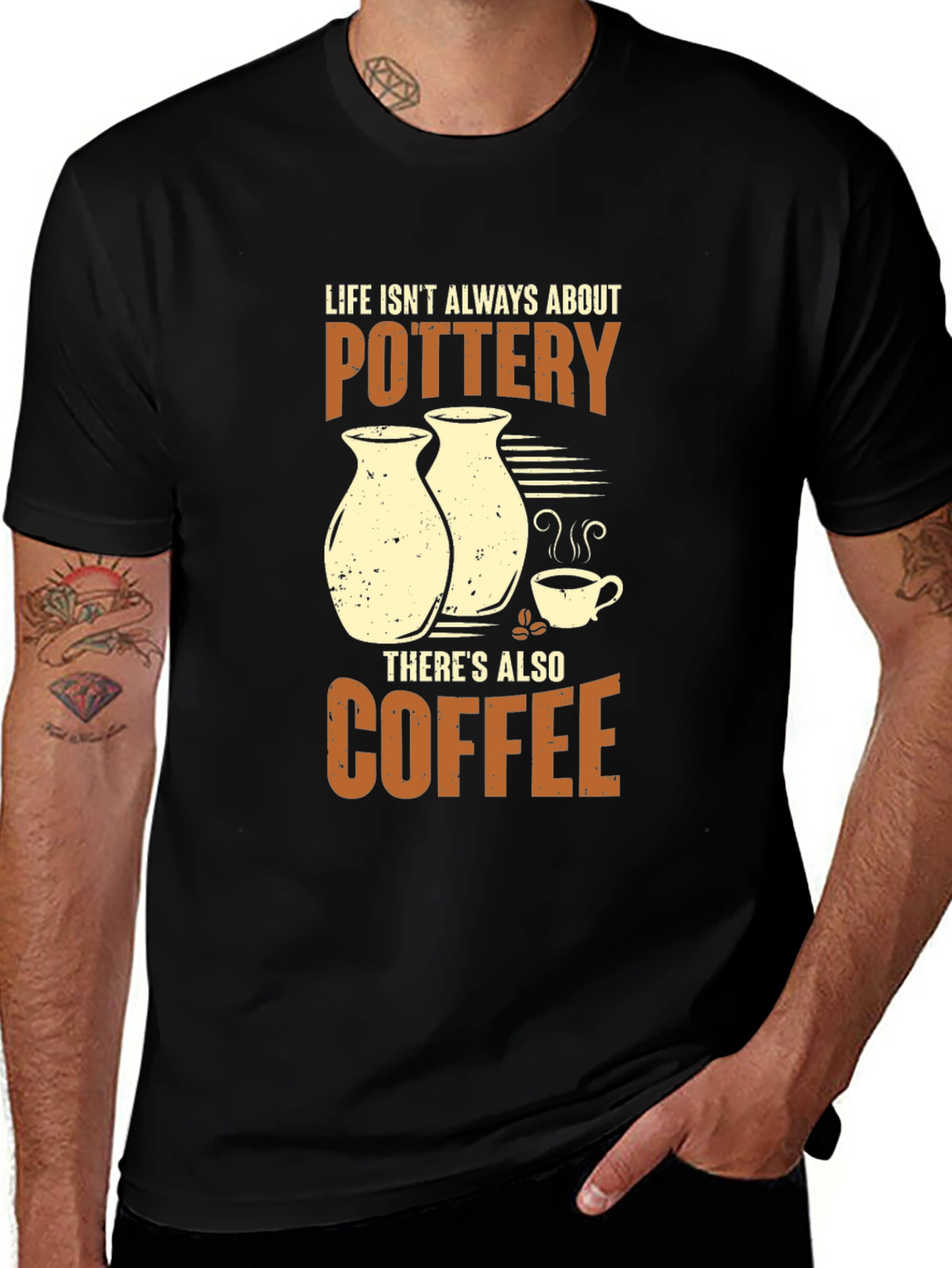 Variant 22 of Pottery & Coffee Graphic Tee - Hobbyist Apparel