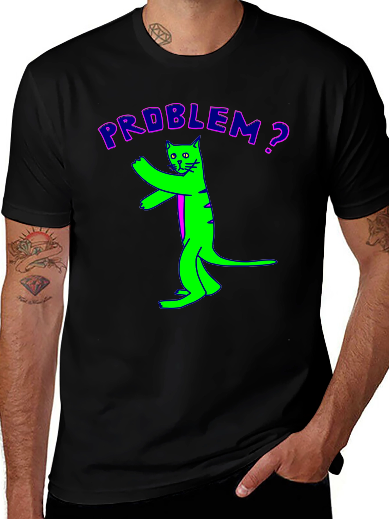 Variant 19 of Problem Cat Graphic Tee - Unique Funny Design