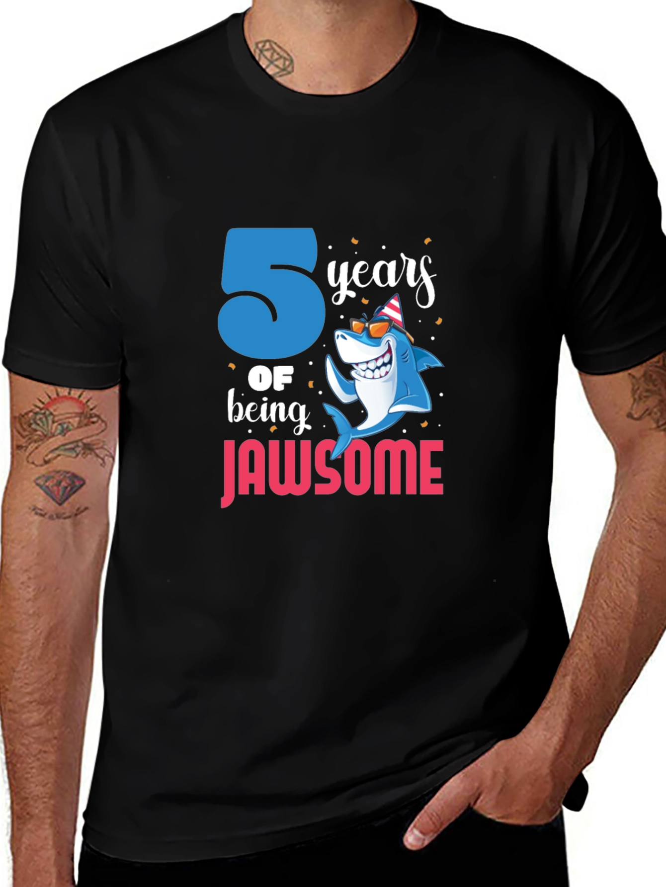 Variant 3 of Jawsome 5th Birthday Shark T-Shirt