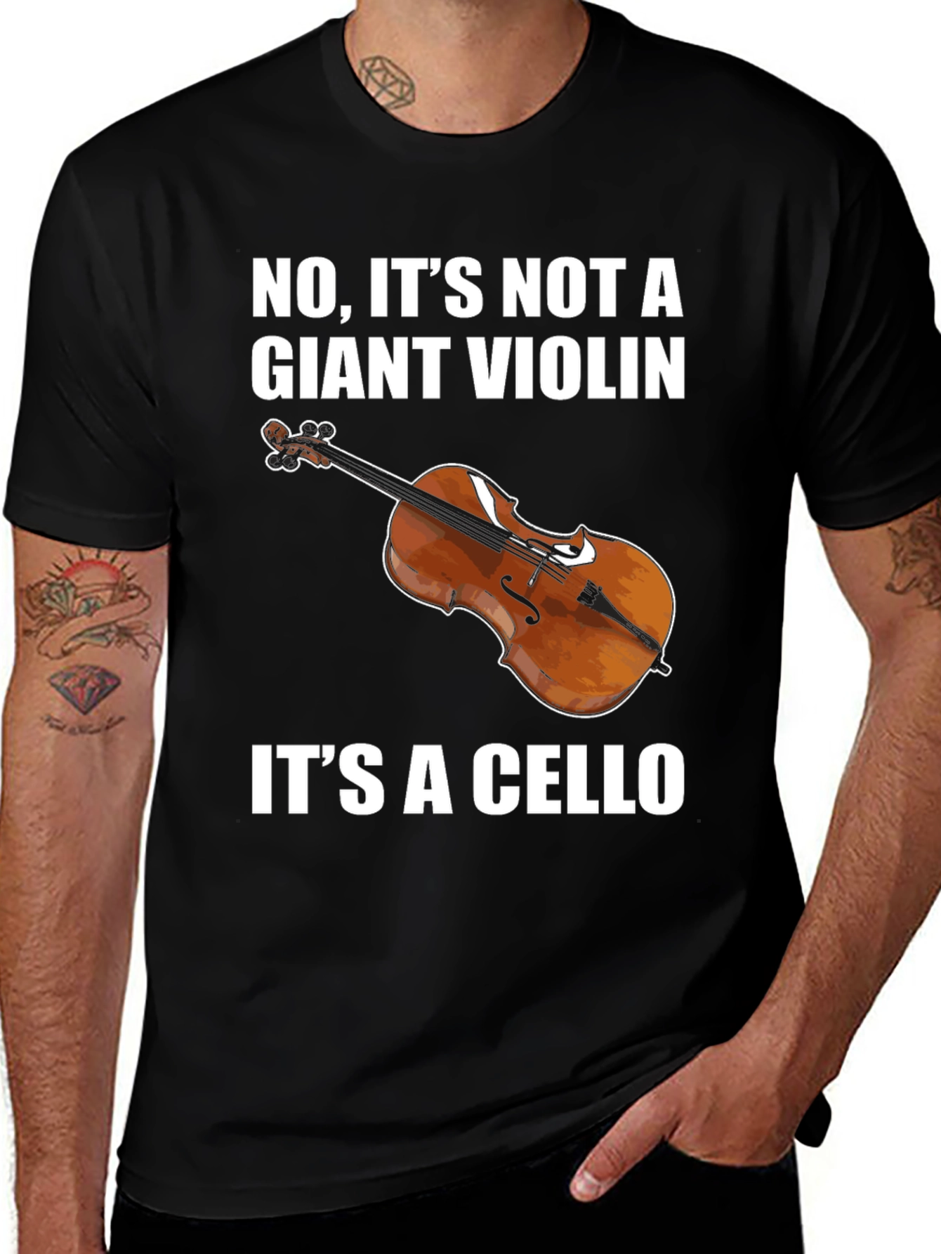 Variant 28 of Cello T-Shirt - No It's Not a Giant Violin
