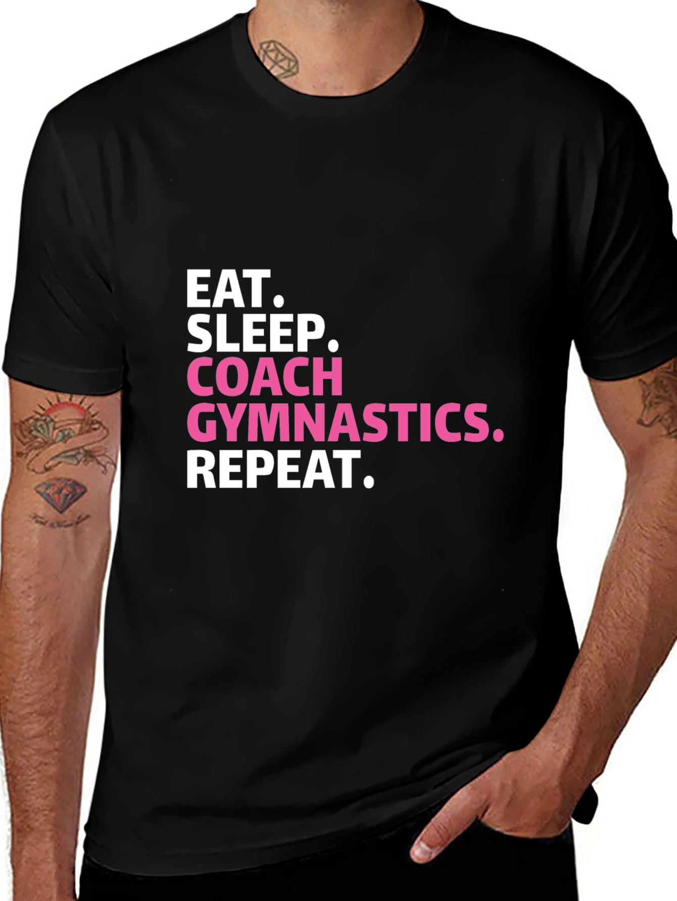 Variant 11 of Eat Sleep Coach Gymnastics Repeat T-Shirt