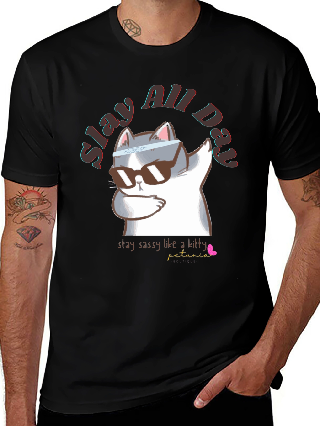Variant 4 of Slay All Day Cat T-Shirt