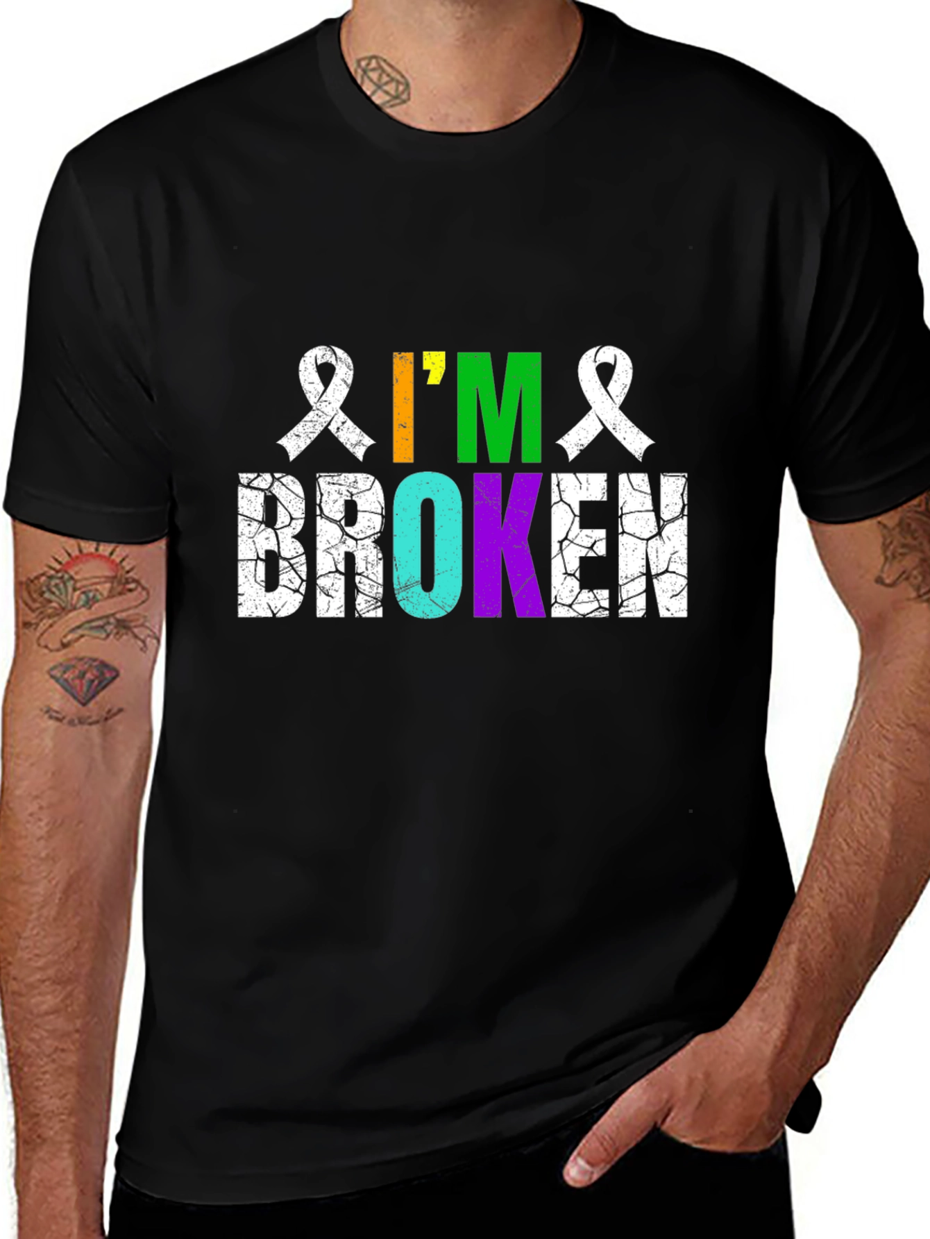 Variant 23 of I'm Broken Mental Health T-Shirt