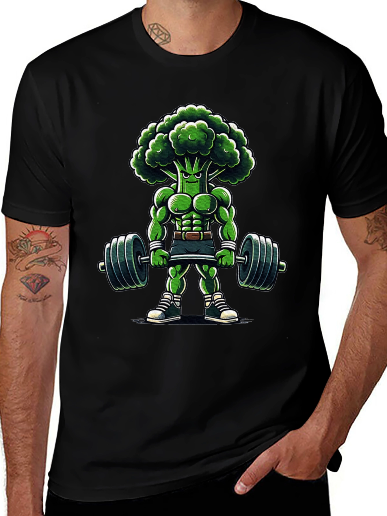 Variant 15 of Broccoli Bodybuilder T-Shirt