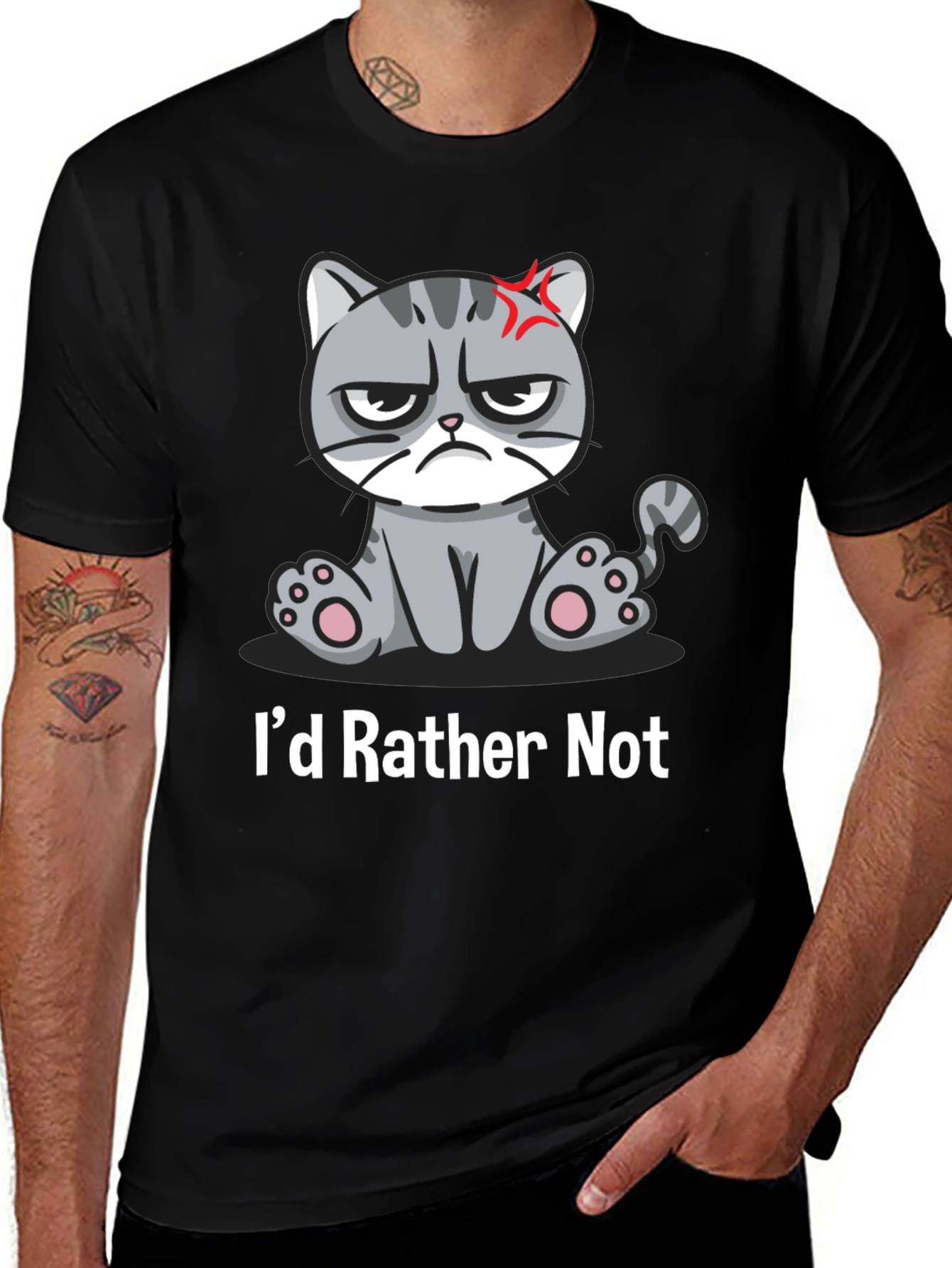 Grumpy Cat T-Shirt - I'd Rather Not
