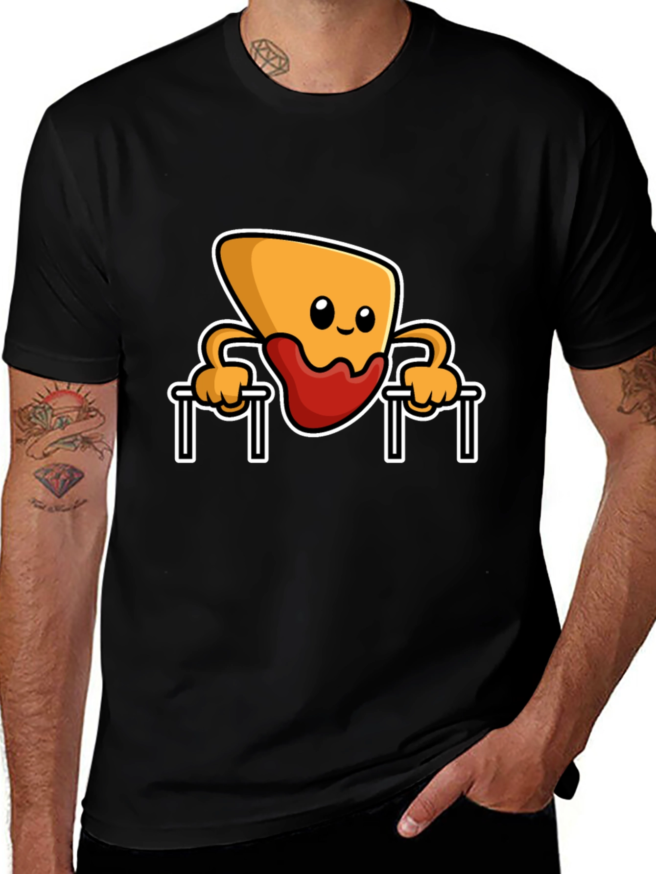 Variant 17 of Funny Nacho Dip Pull-up T-Shirt