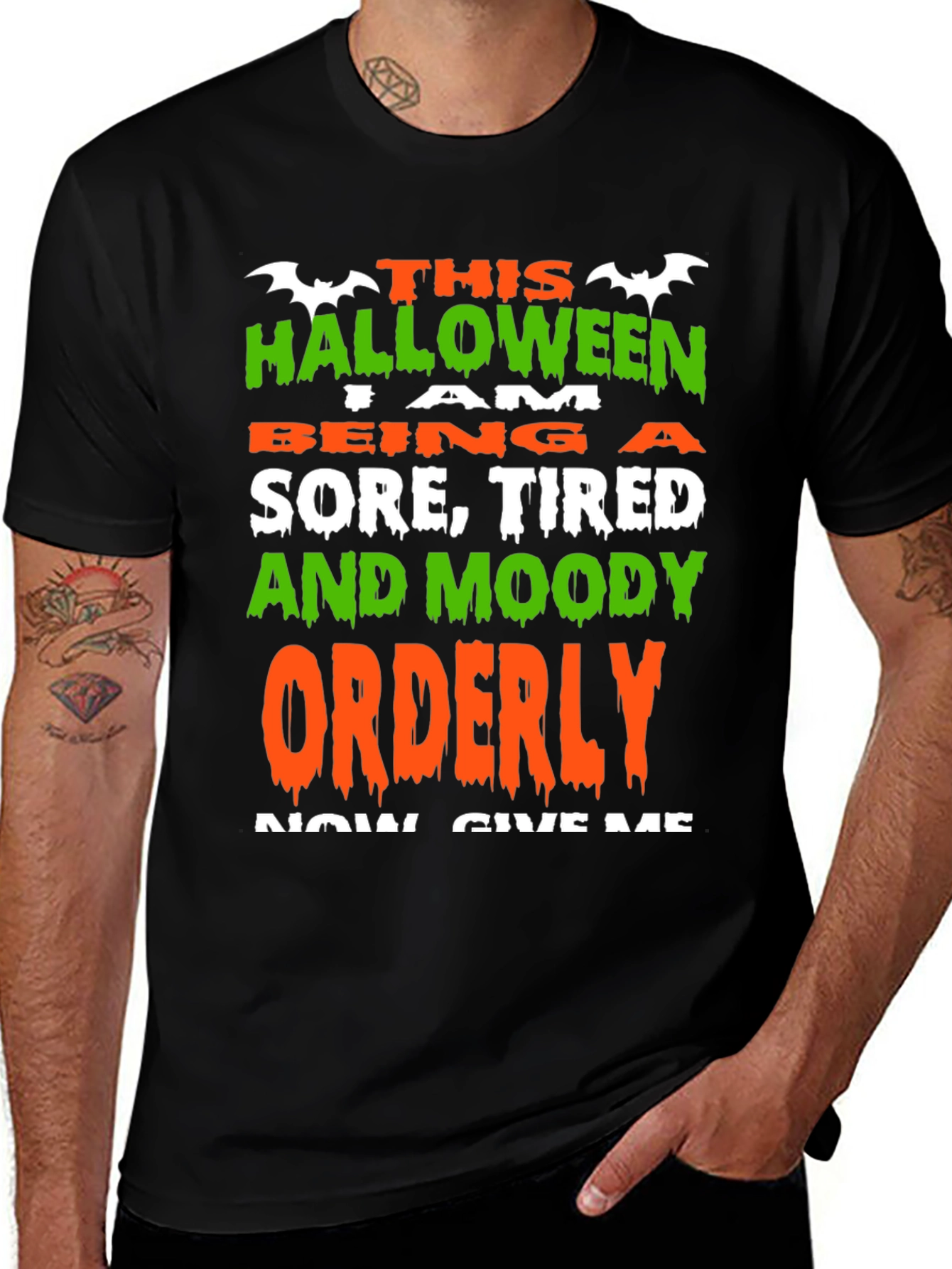 Halloween Sore Tired & Moody Orderly T-Shirt
