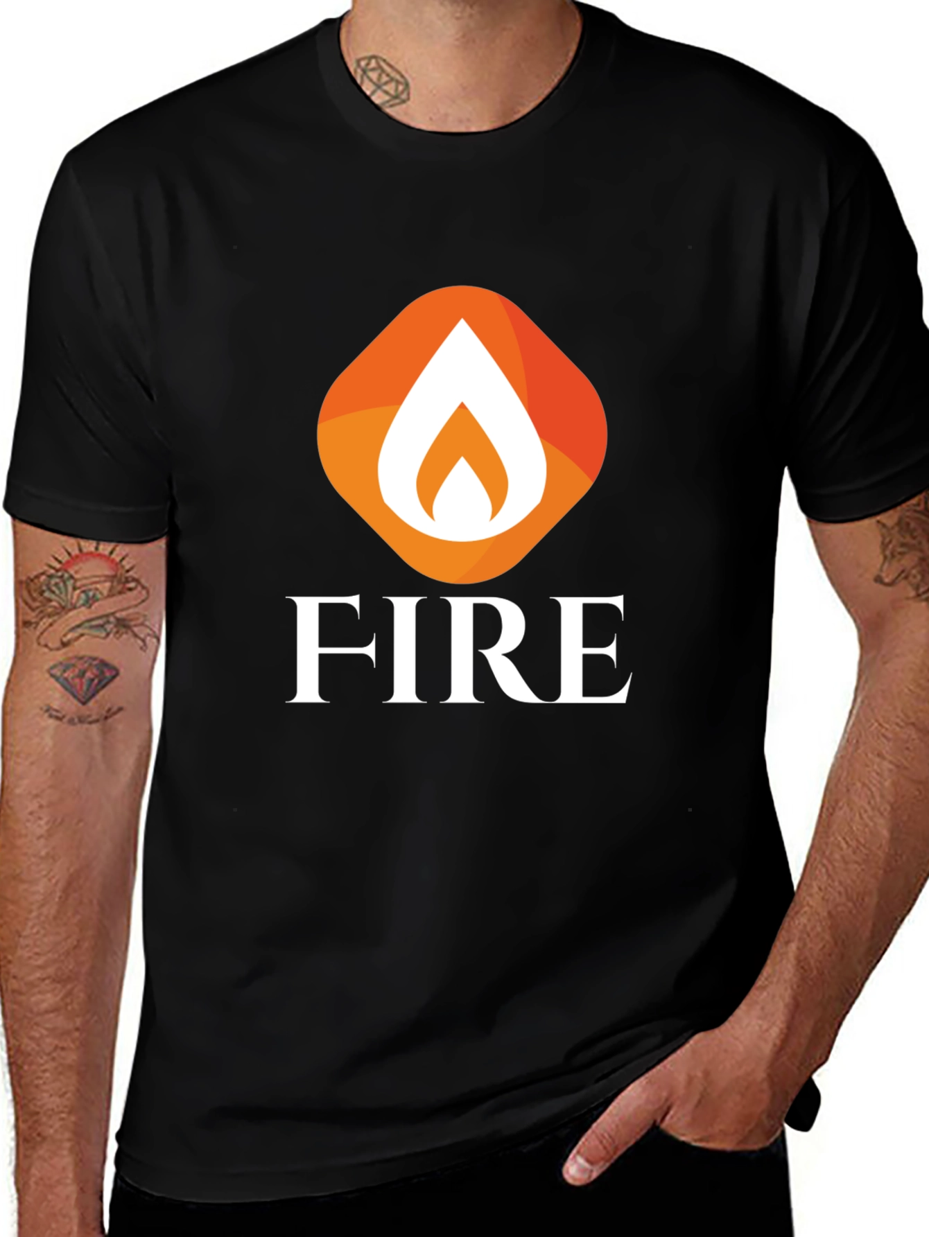Bold Black FIRE Graphic Tee
