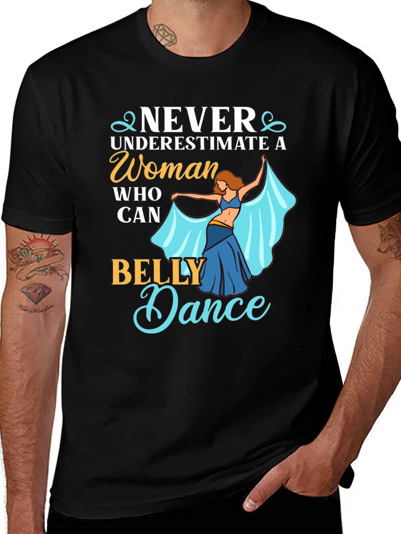 Variant 15 of Never Underestimate Belly Dance Woman T-Shirt