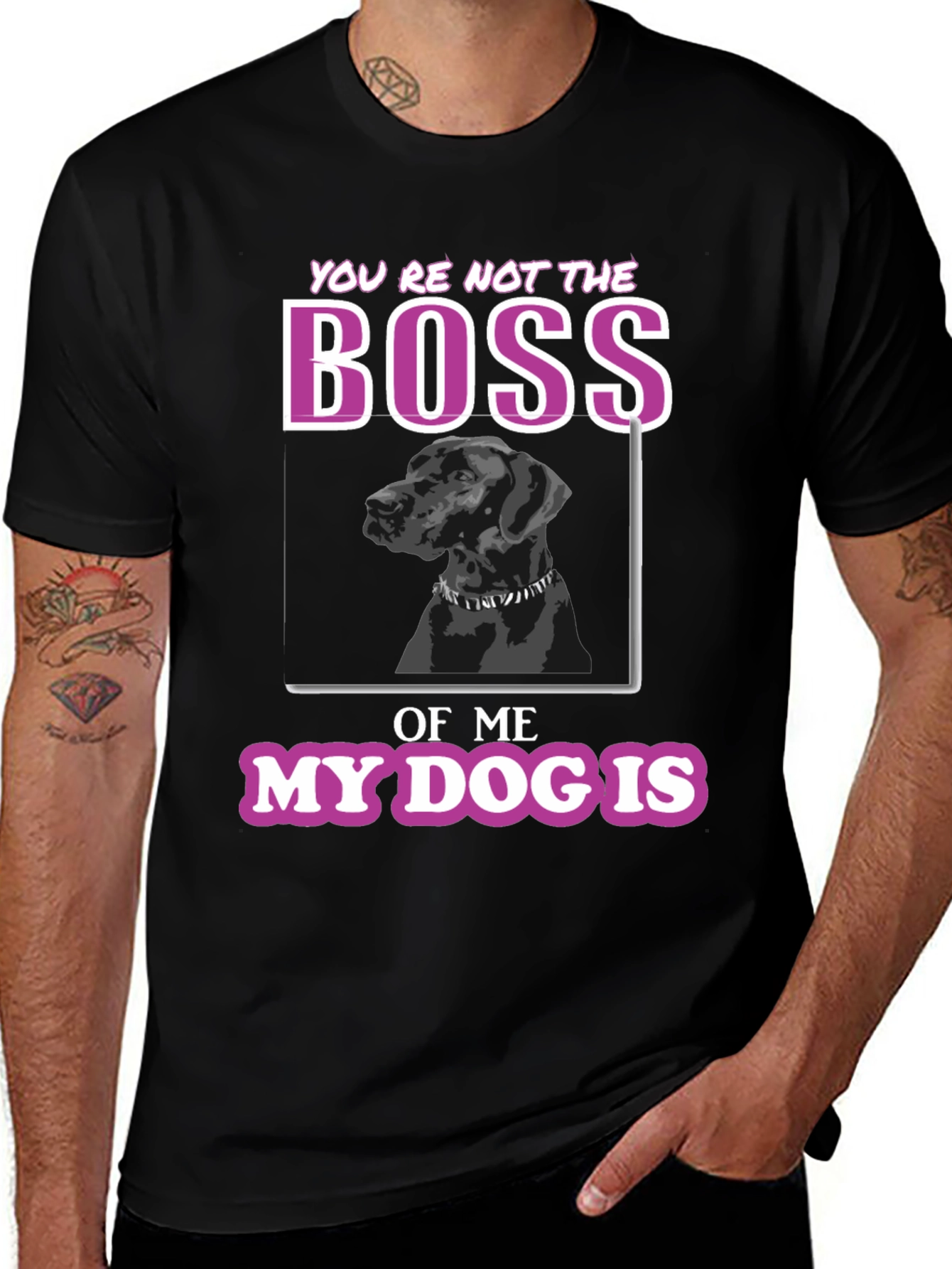 Variant 13 of Funny Dog Lover T-Shirt - You're Not The Boss