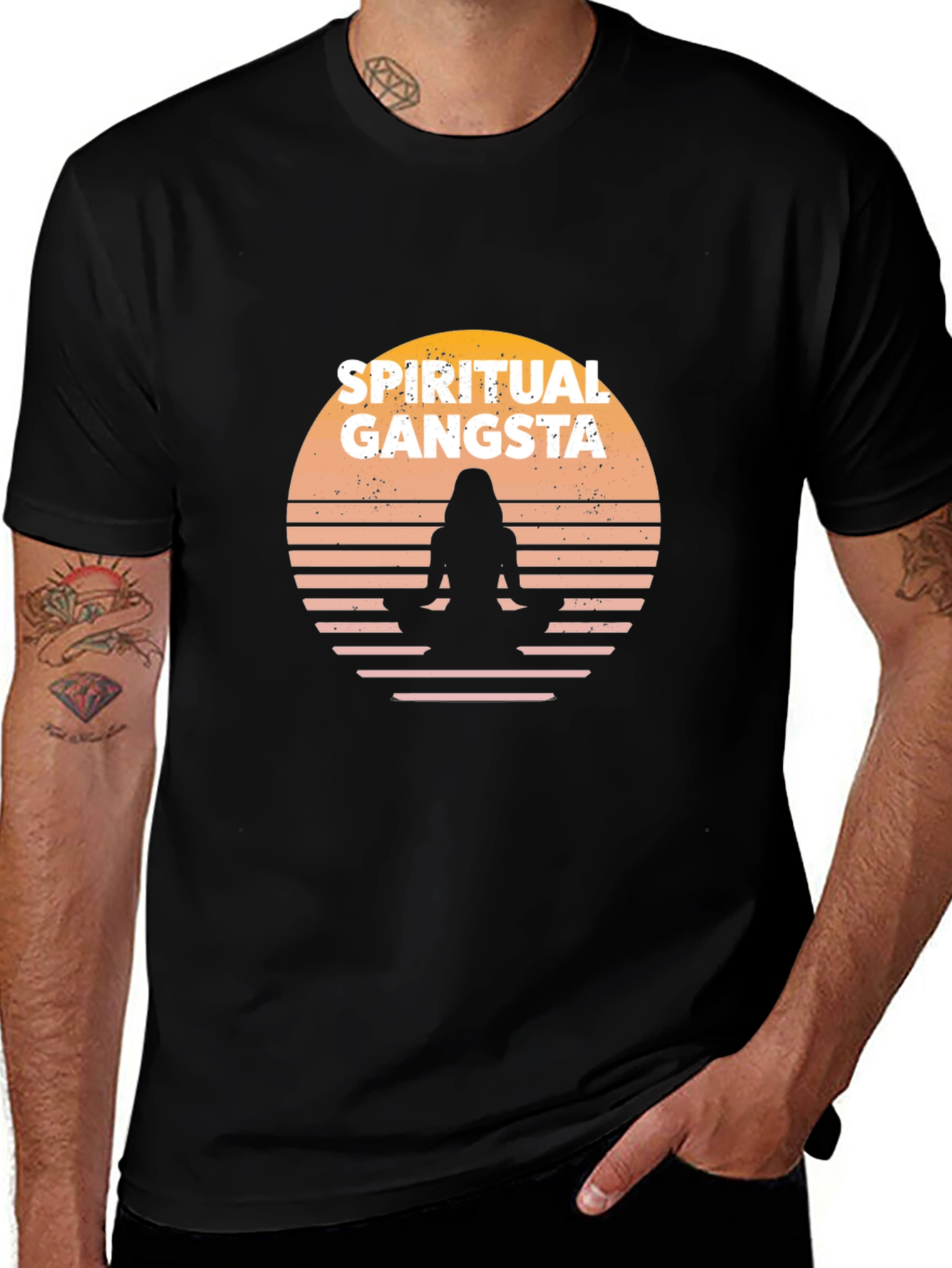 Variant 25 of Spiritual Gangsta Graphic T-Shirt - Black