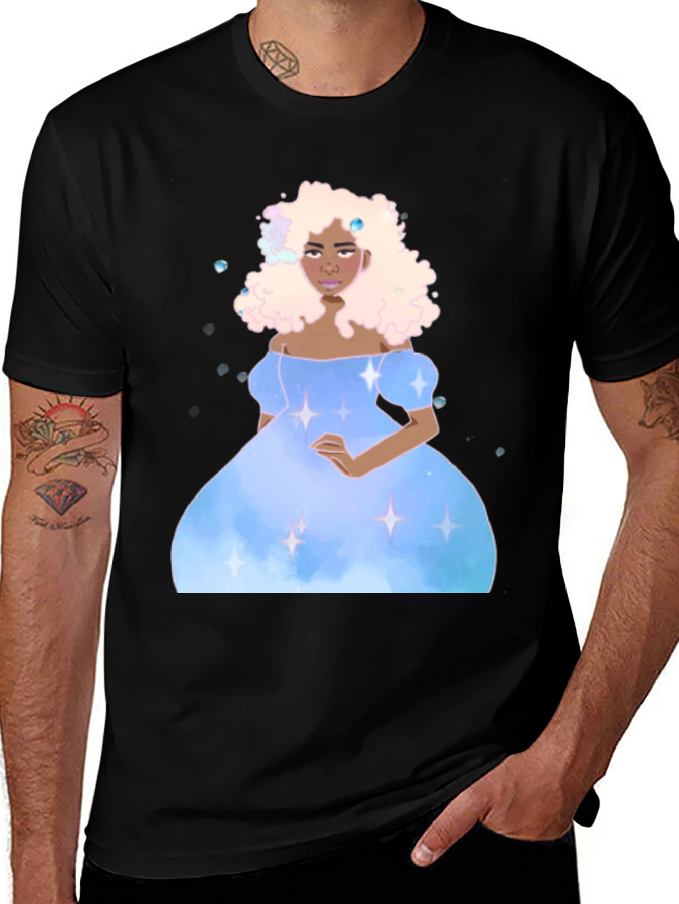 Variant 15 of Celestial Princess Black T-Shirt