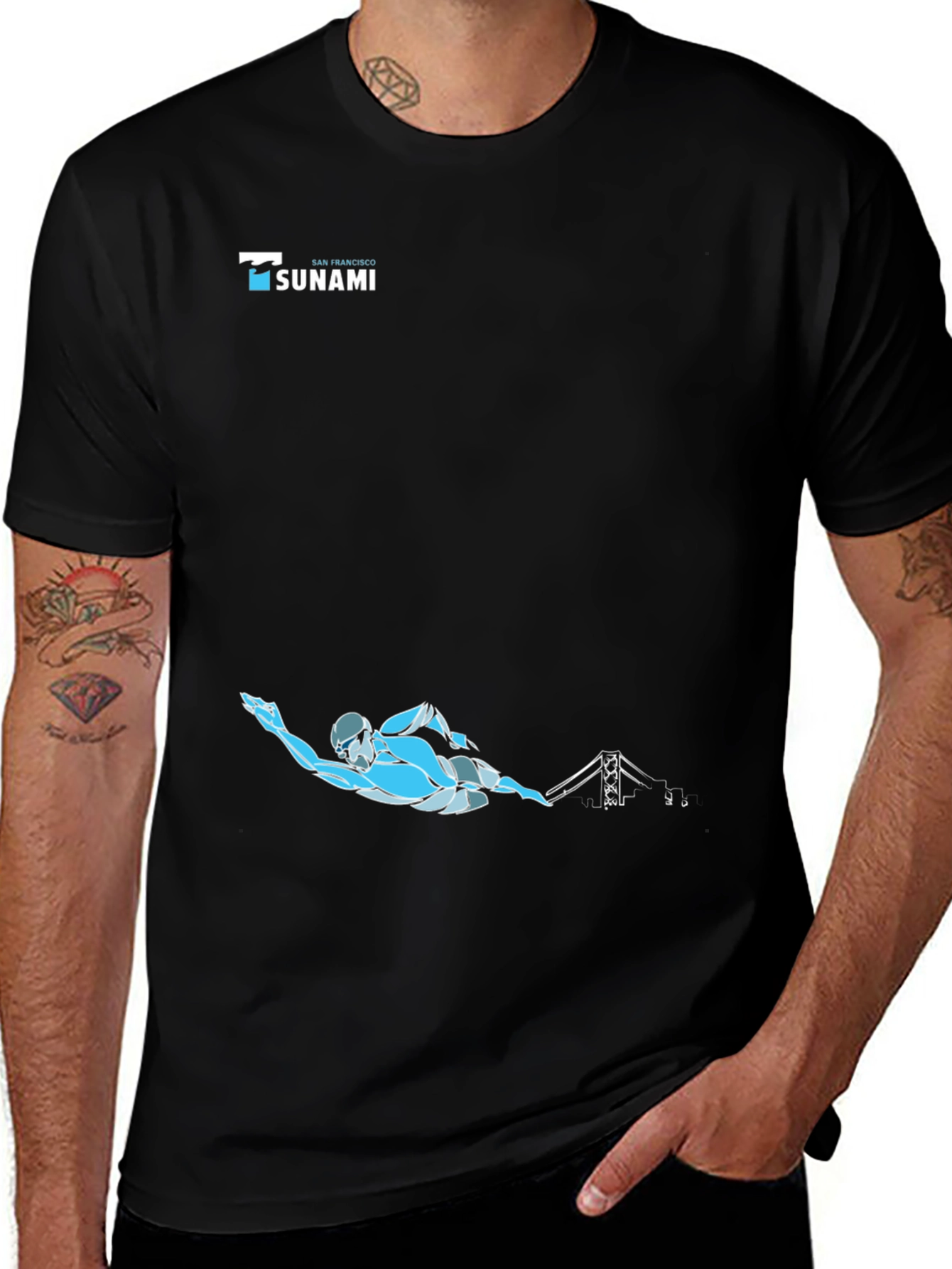 Variant 19 of San Francisco Tsunami Swimmer Graphic Tee