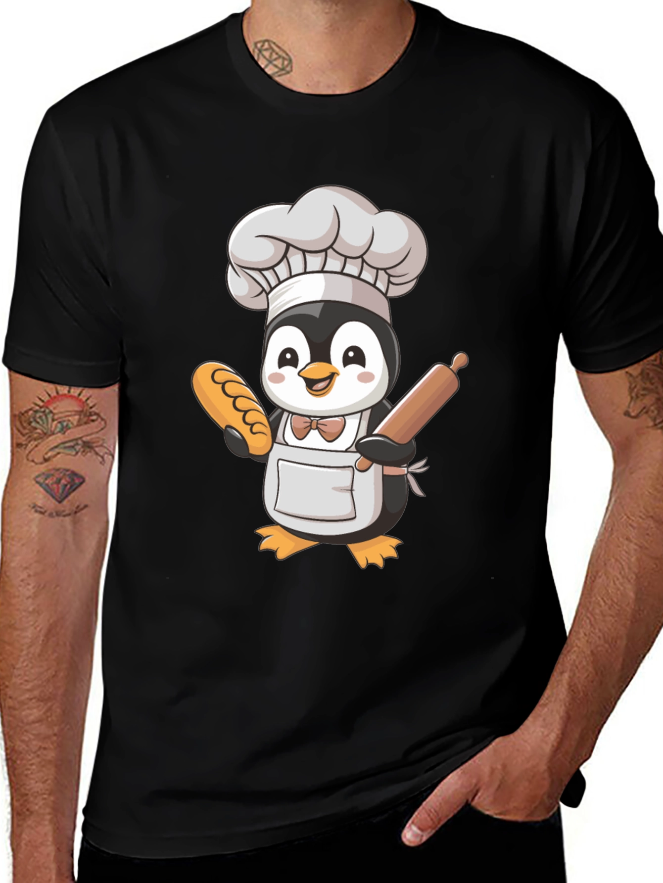 Variant 18 of Penguin Baker T-Shirt - Cute Chef Cartoon Tee