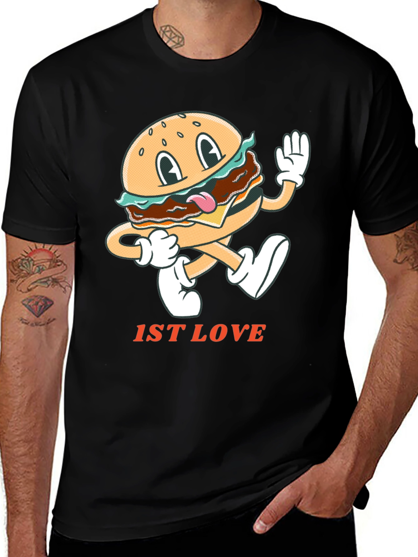 Variant 11 of Burger Cartoon Graphic T-Shirt