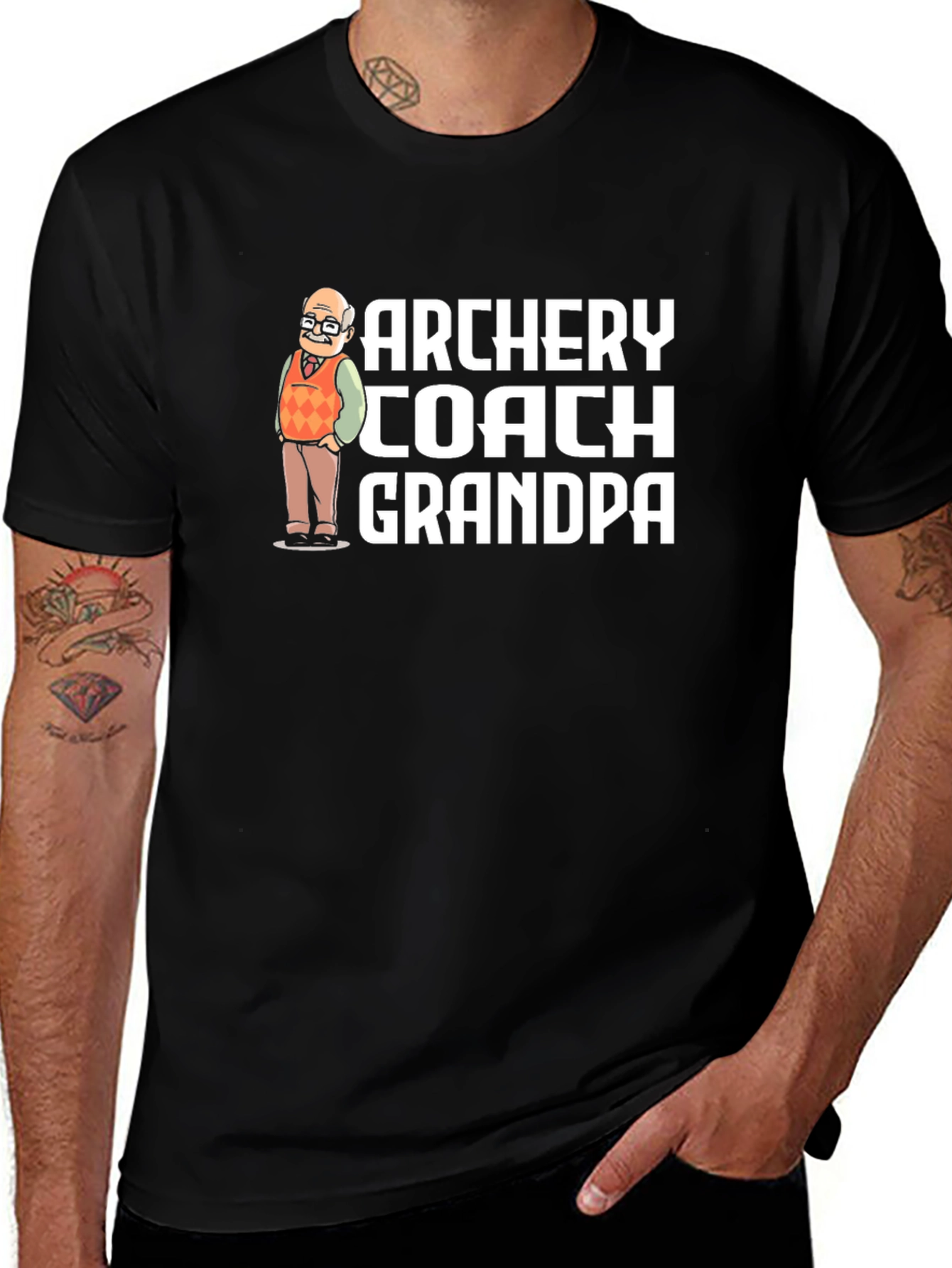 Variant 25 of Archery Coach Grandpa T-Shirt