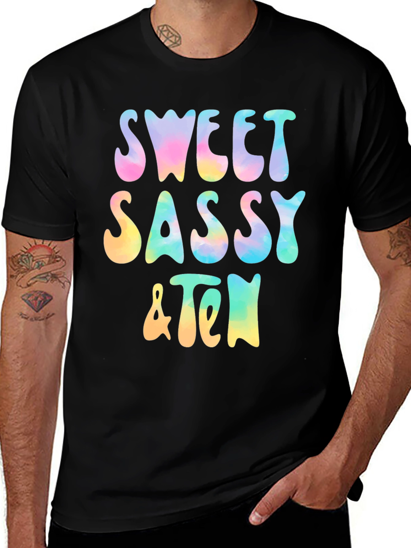 Variant 9 of Sweet Sassy & Ten Graphic Tee - Black