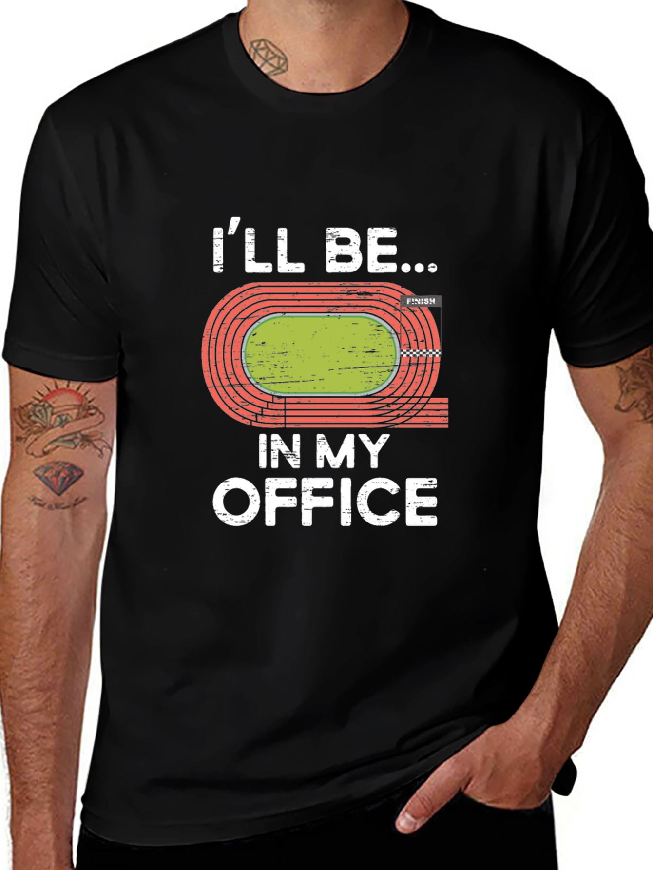 Variant 19 of I'll Be In My Office Running Track T-Shirt