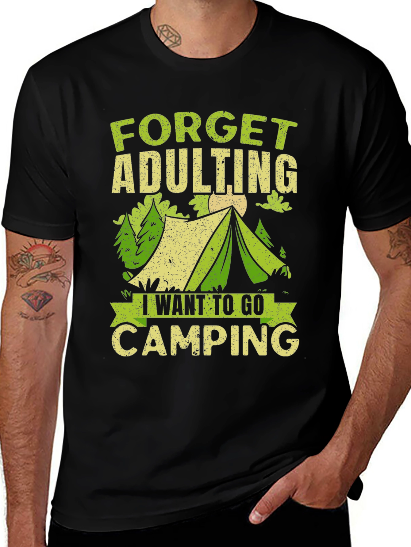 Variant 14 of Forget Adulting Camping T-Shirt