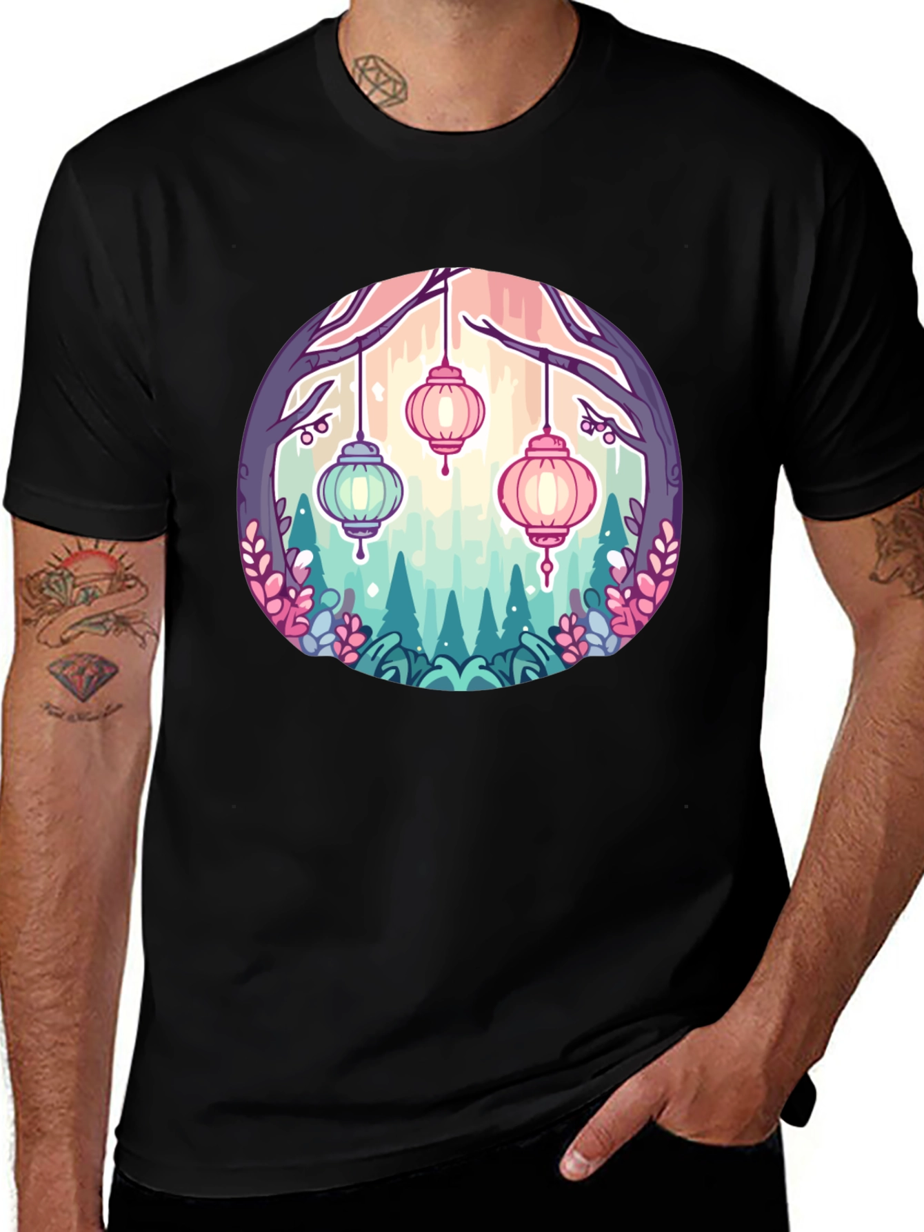 Variant 26 of Lantern Garden Graphic Tee