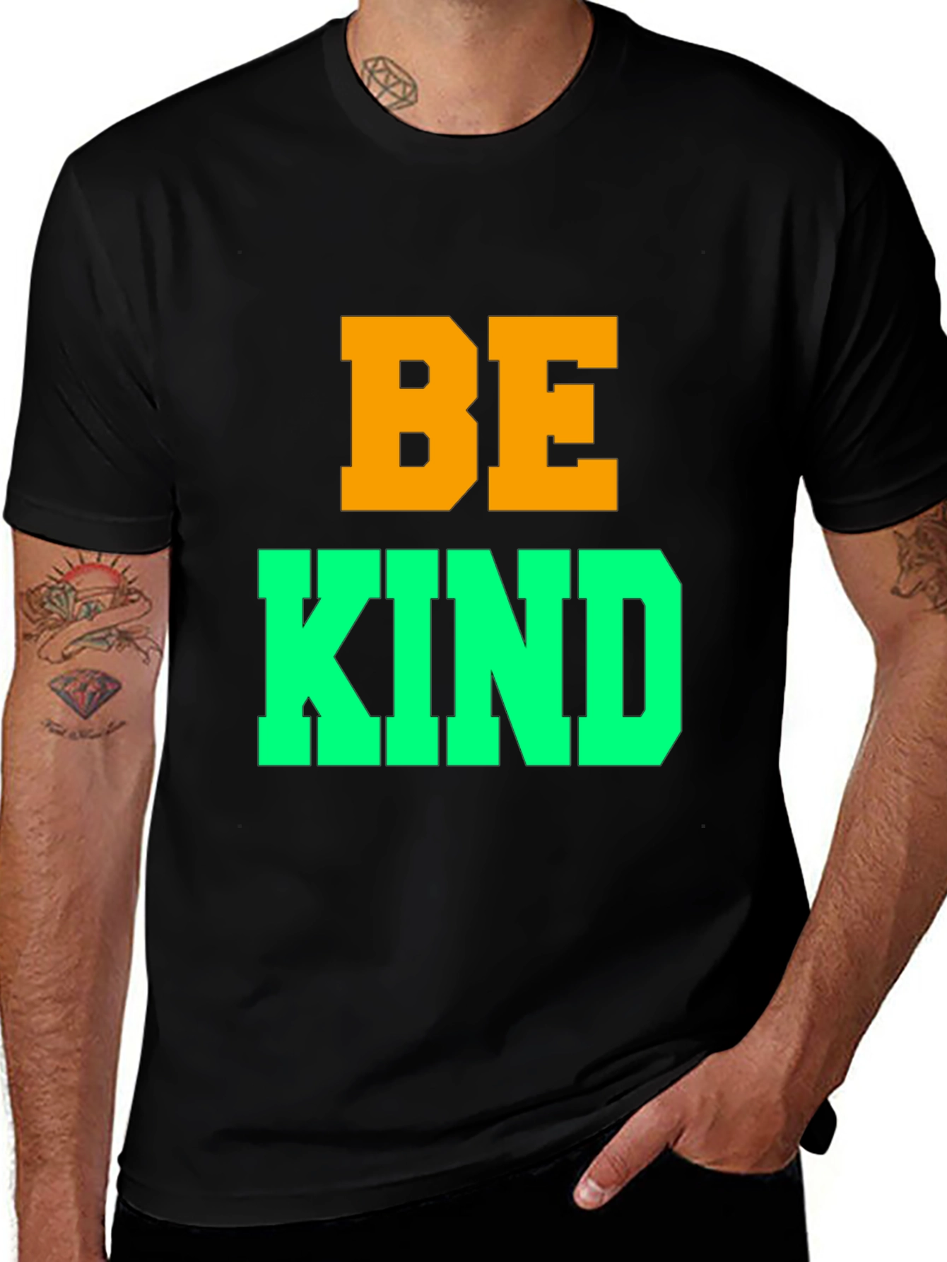 Variant 20 of Be Kind Graphic T-Shirt - Black