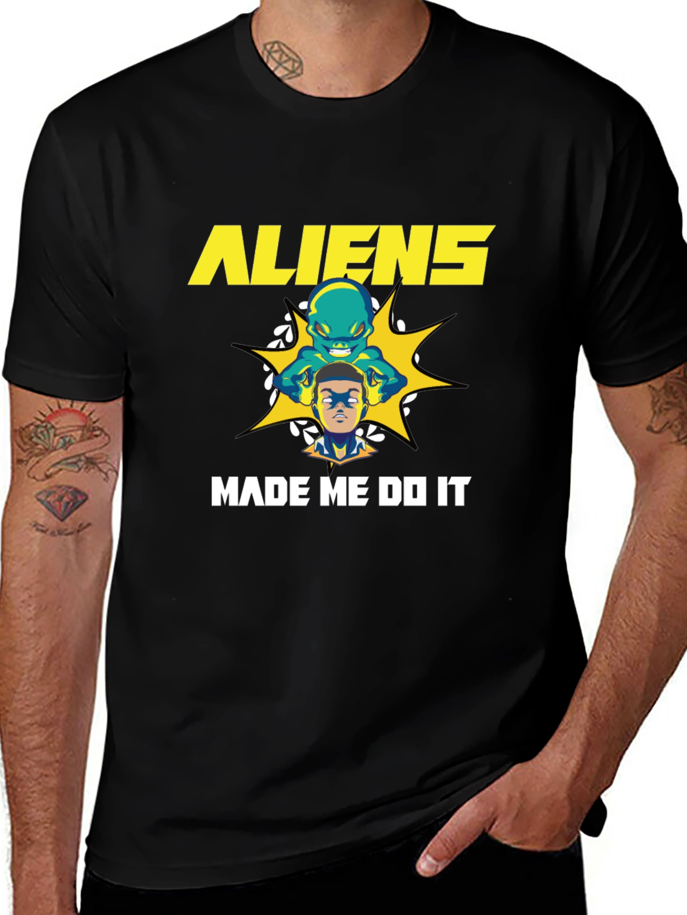 Variant 5 of Aliens Made Me Do It Graphic T-Shirt