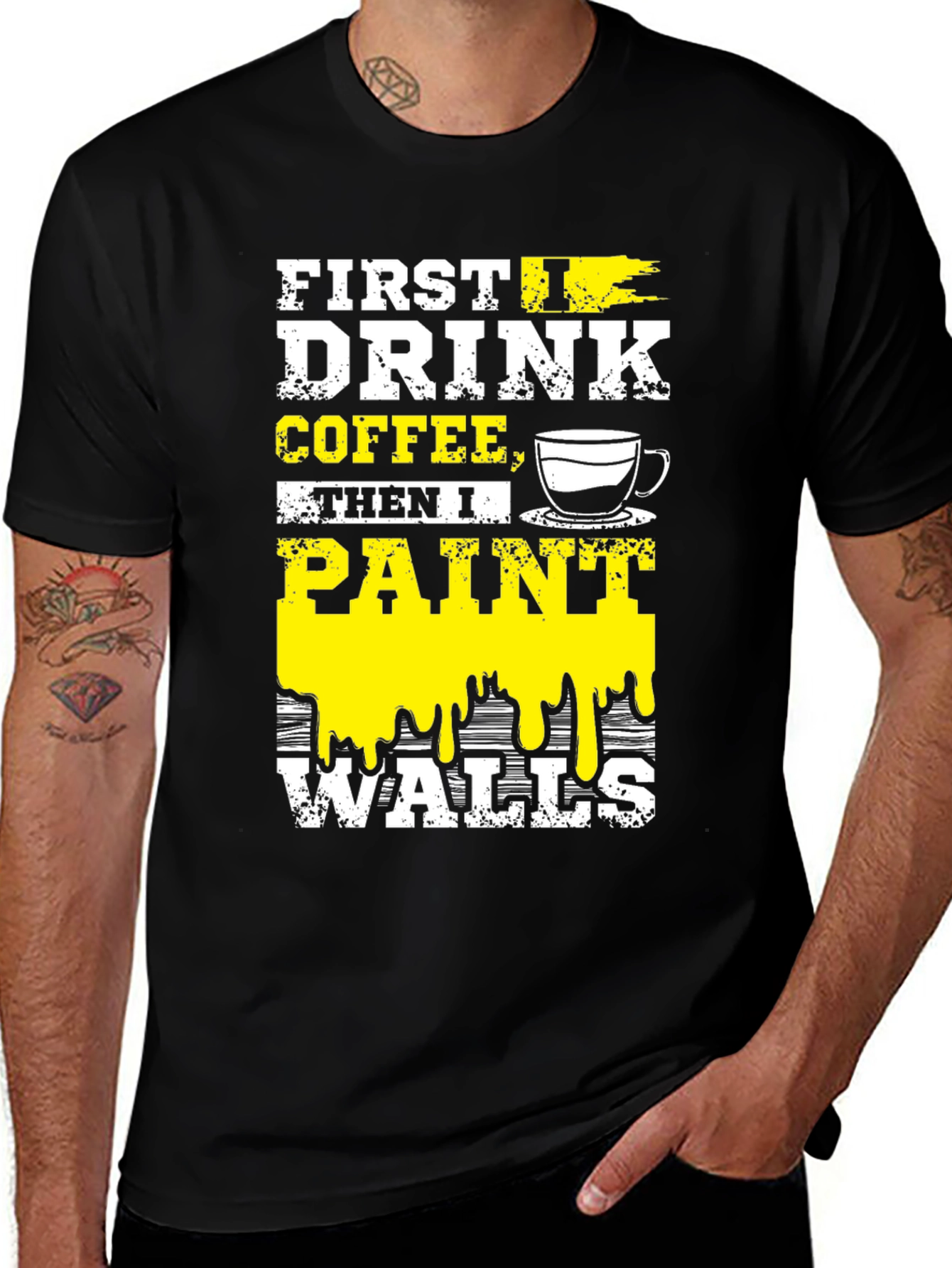 Variant 22 of Drink Coffee, Paint Walls T-Shirt