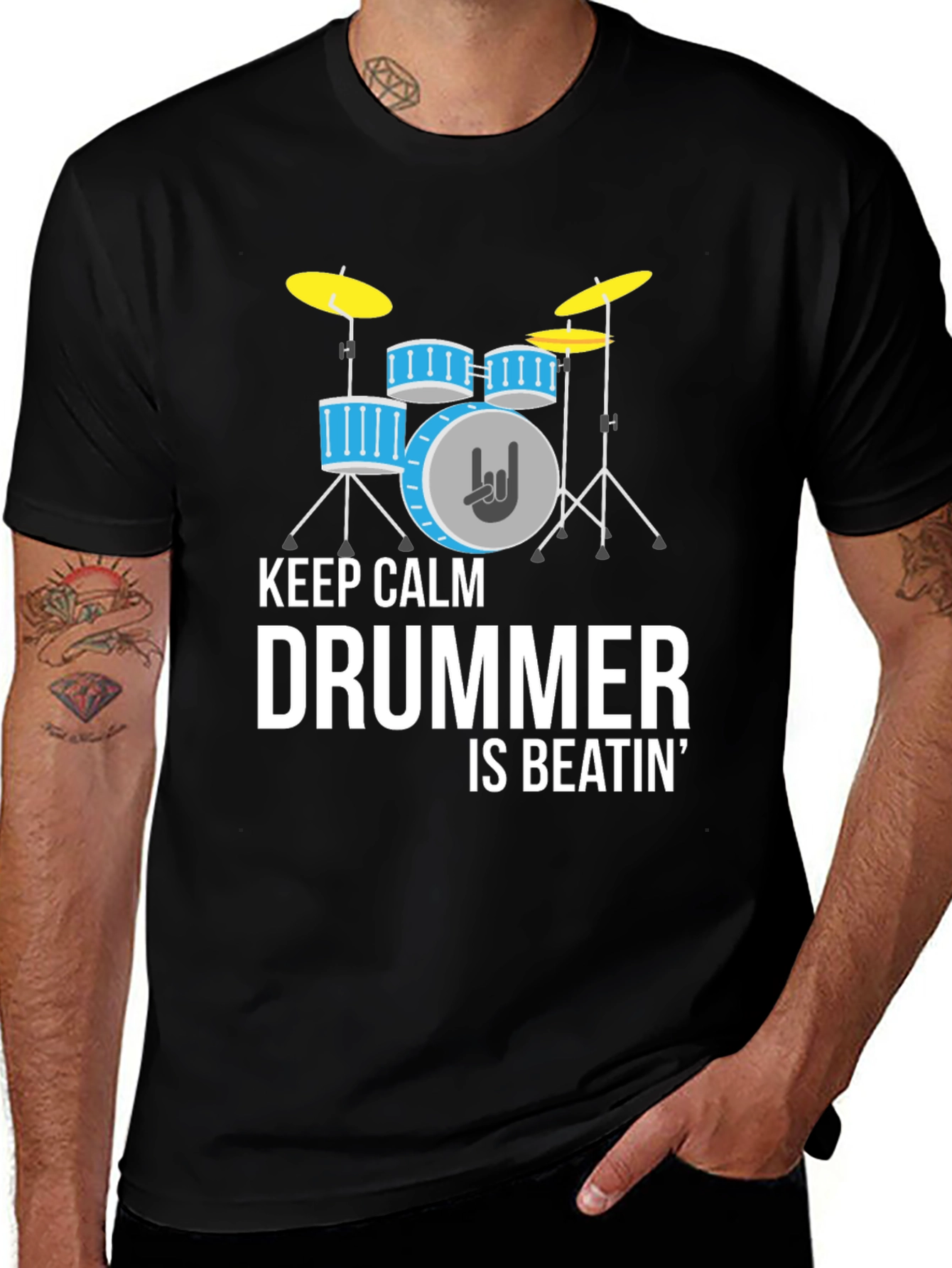 Variant 13 of Keep Calm Drummer Beatin' Graphic T-Shirt